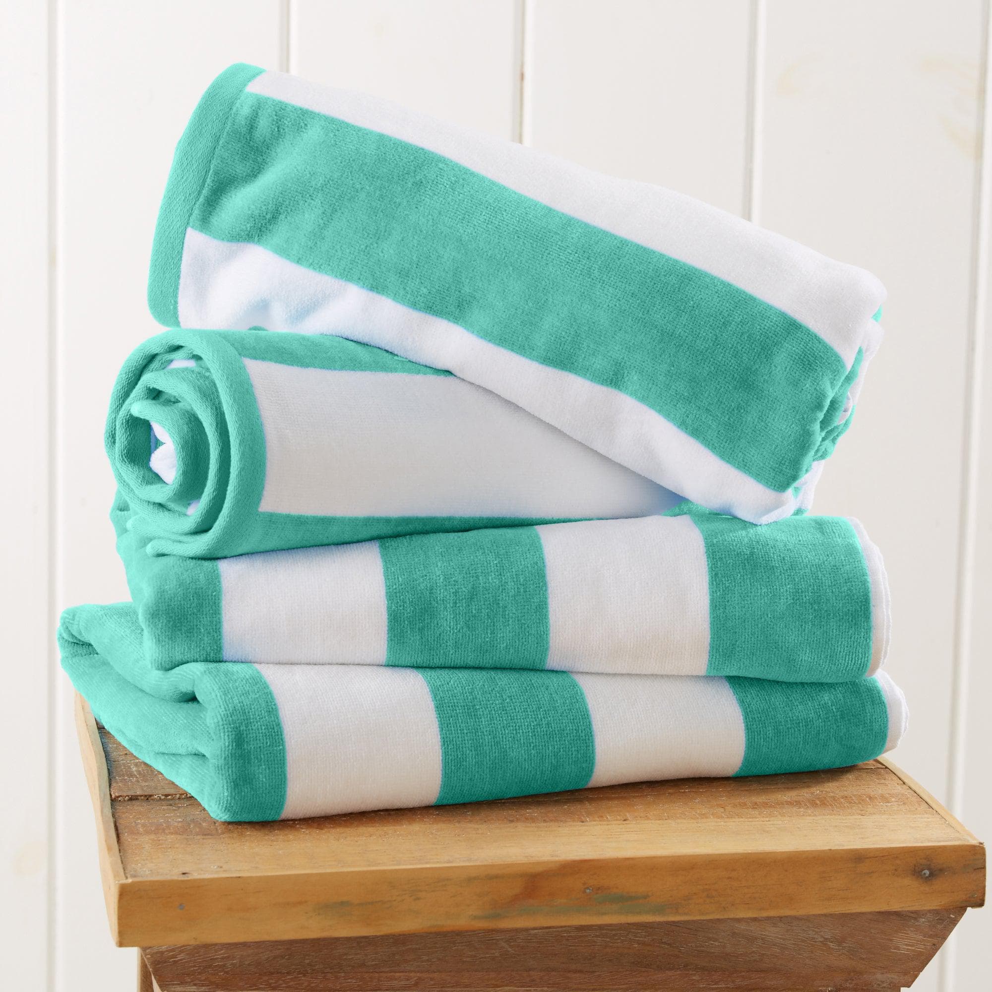 Cotton Velour Cabana Stripe Beach Towel - Novia Collection - Image 56