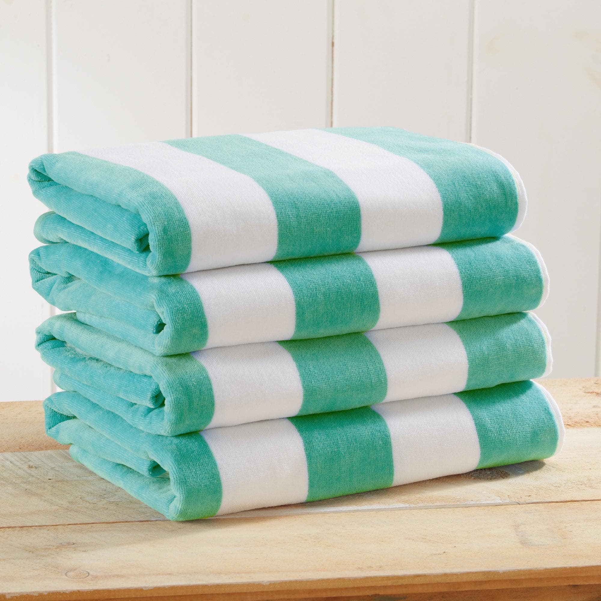 Cotton Velour Cabana Stripe Beach Towel - Novia Collection - Image 59