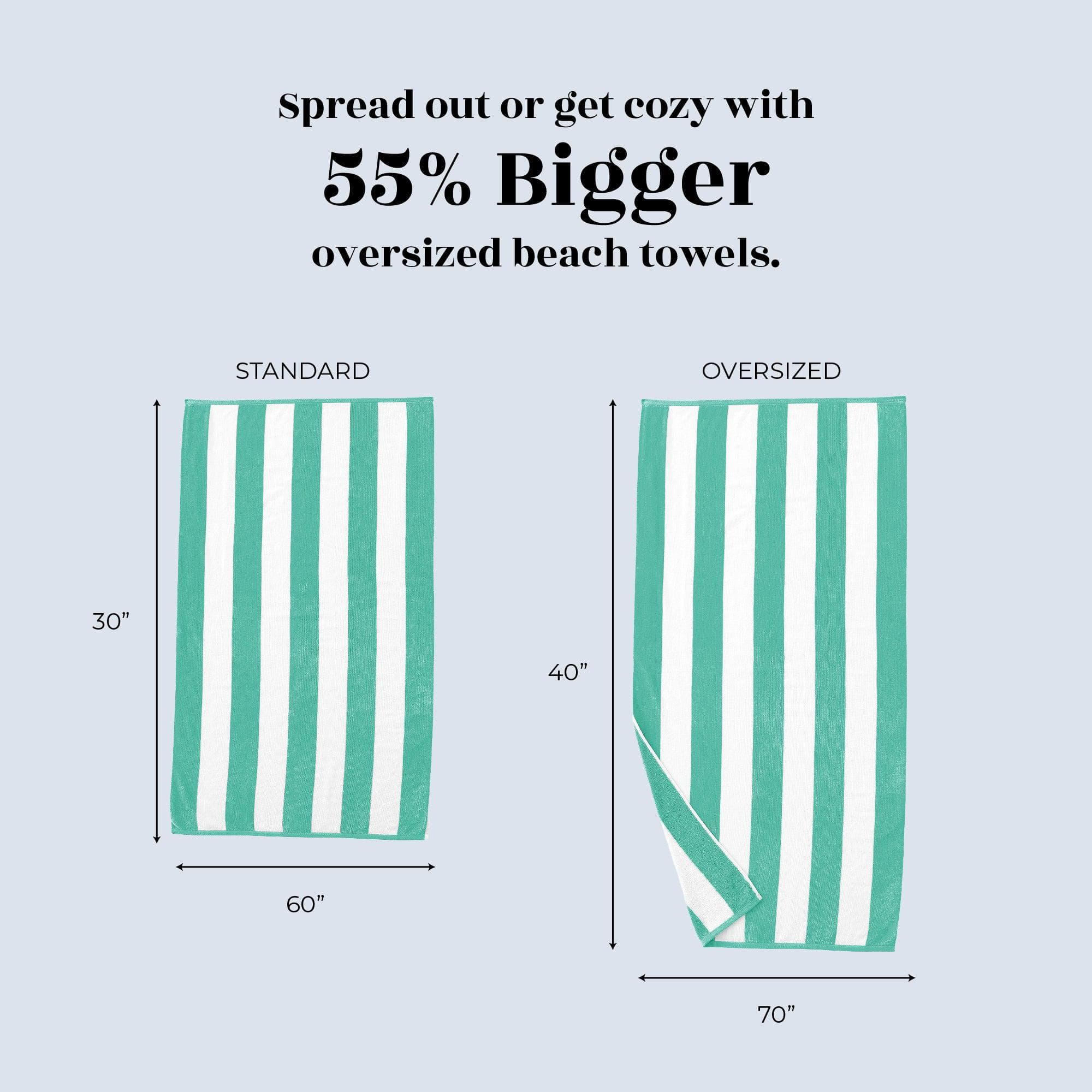 Cotton Velour Cabana Stripe Beach Towel - Novia Collection - Image 71