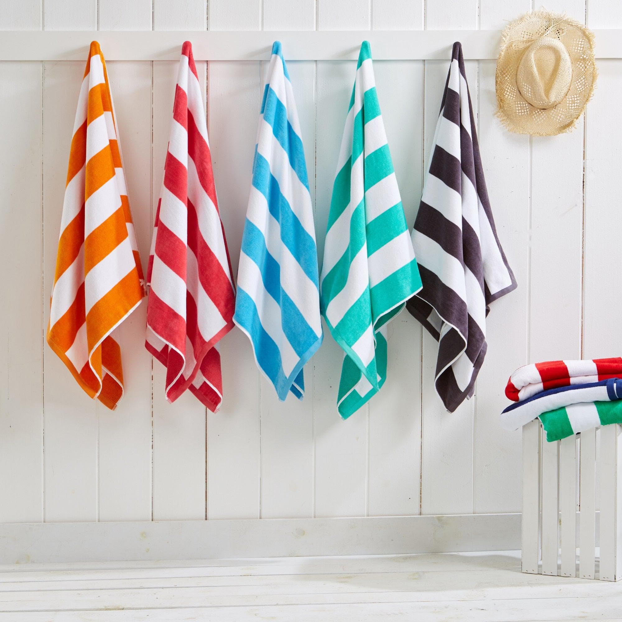 Cotton Velour Cabana Stripe Beach Towel - Novia Collection - Image 75
