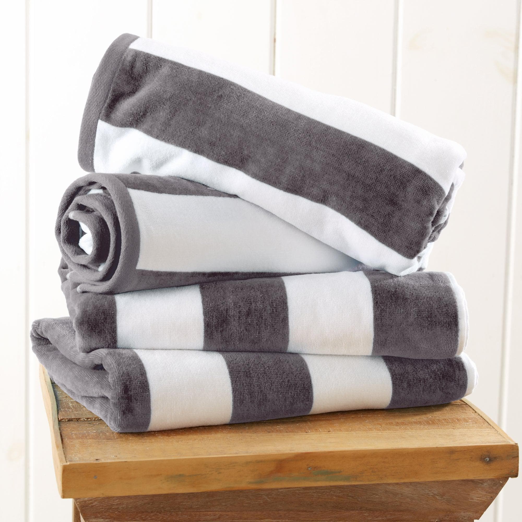 Cotton Velour Cabana Stripe Beach Towel - Novia Collection - Image 8