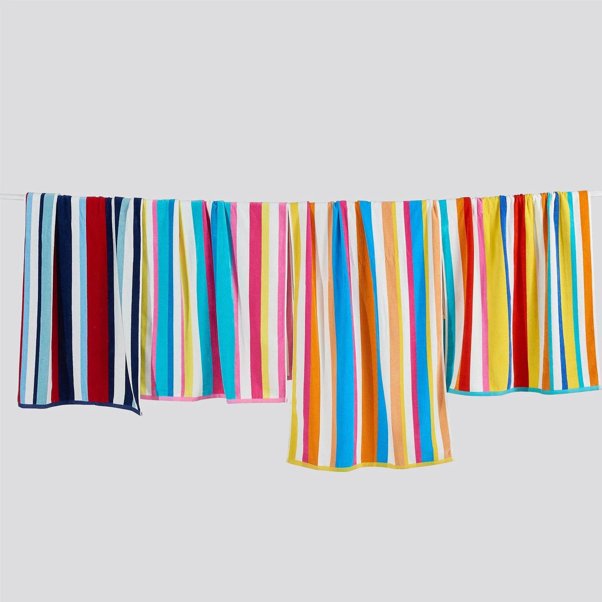 Cotton Velour Cabana Stripe Beach Towel - Novia Collection - Image 98