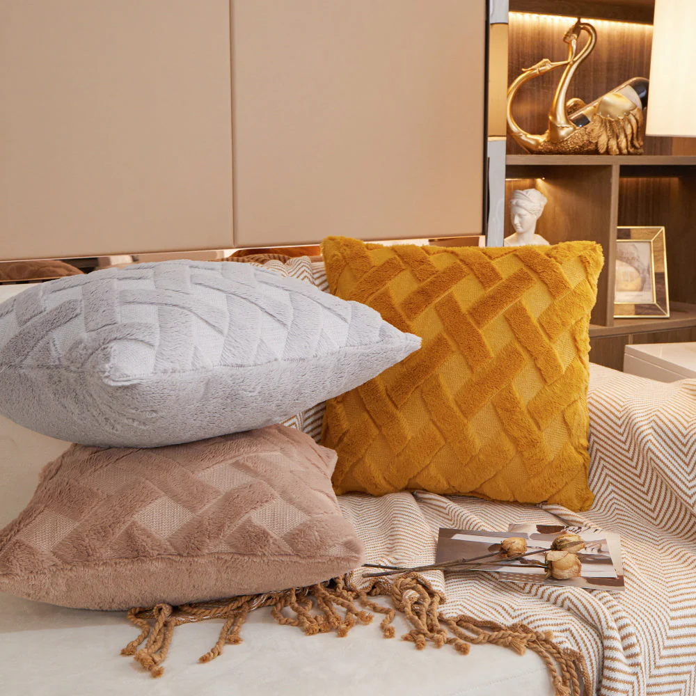Crossline-shaped Plush Throw Pillow (With Insert)