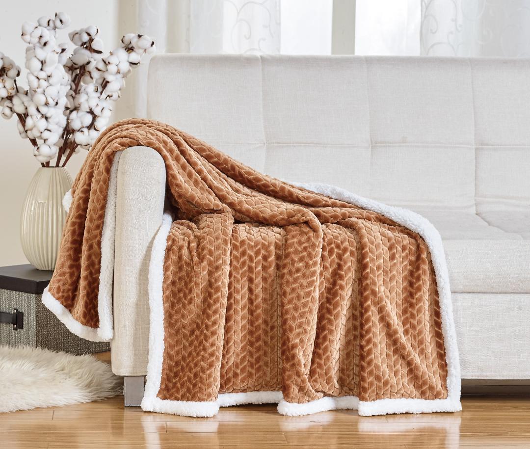 Decor&More Home Essentials Braided Sherpa Blanket - Image 27
