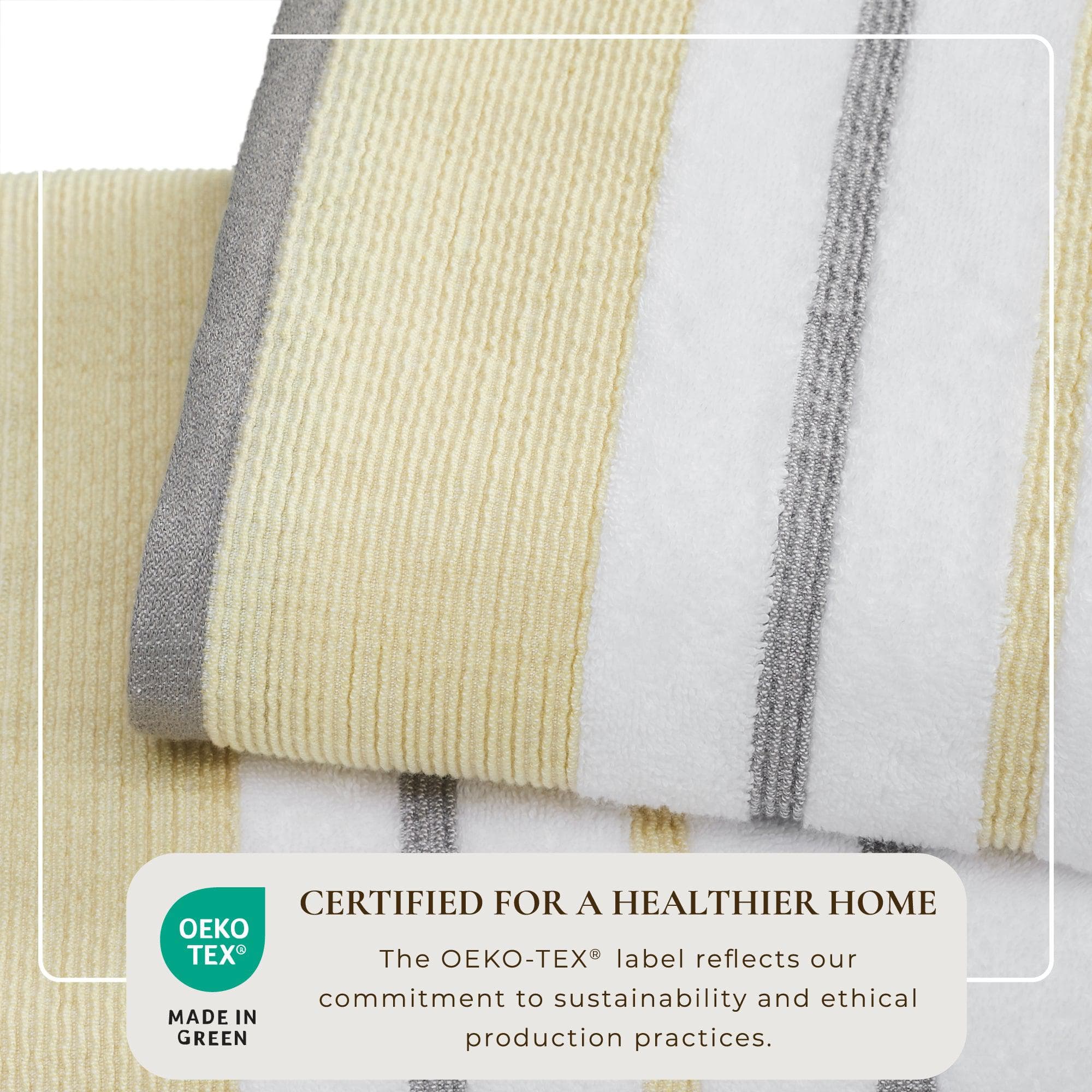 Decorative Cotton Stripe Bath Towel Set - Noelle Collection - Image 172