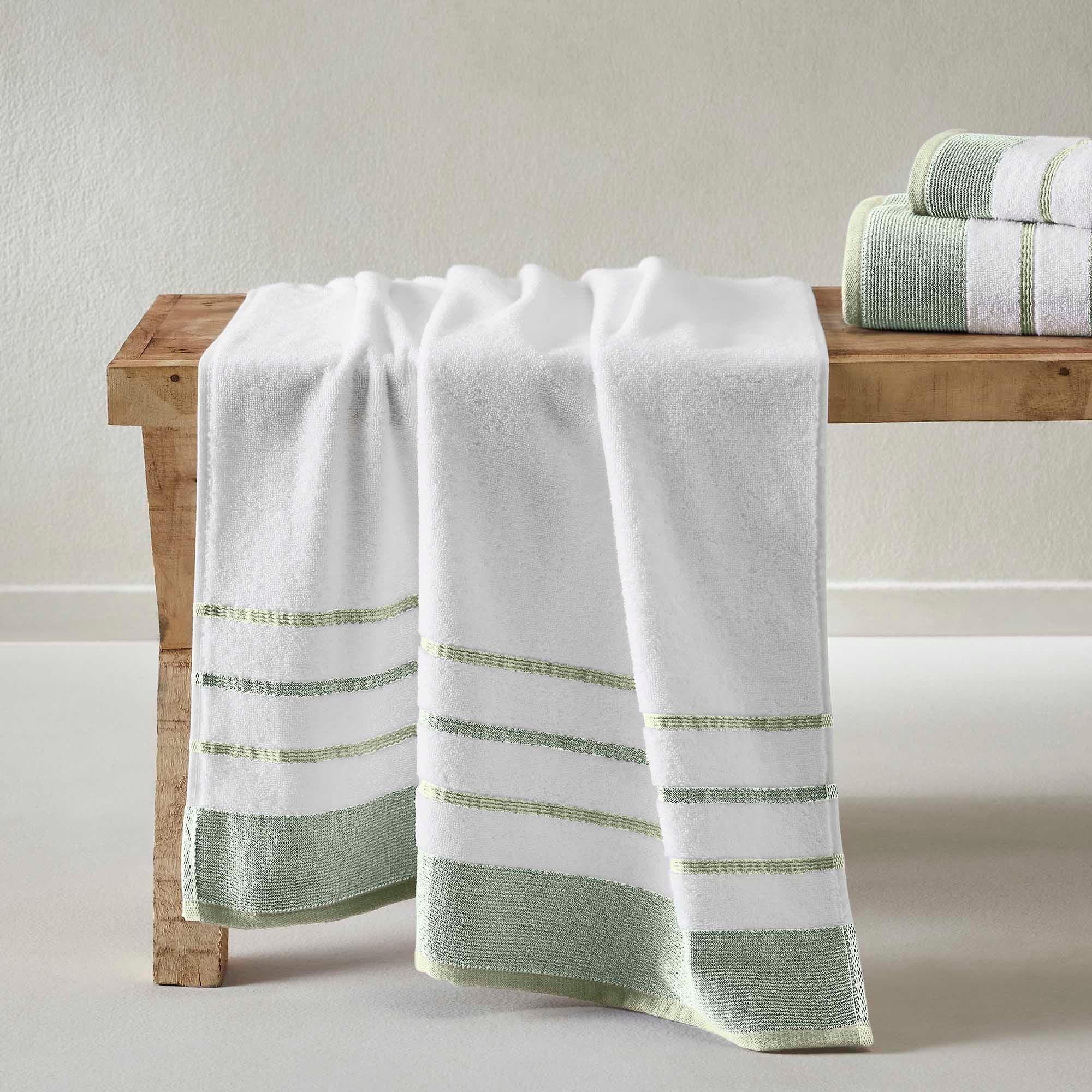 Decorative Cotton Stripe Bath Towel Set - Noelle Collection - Image 39