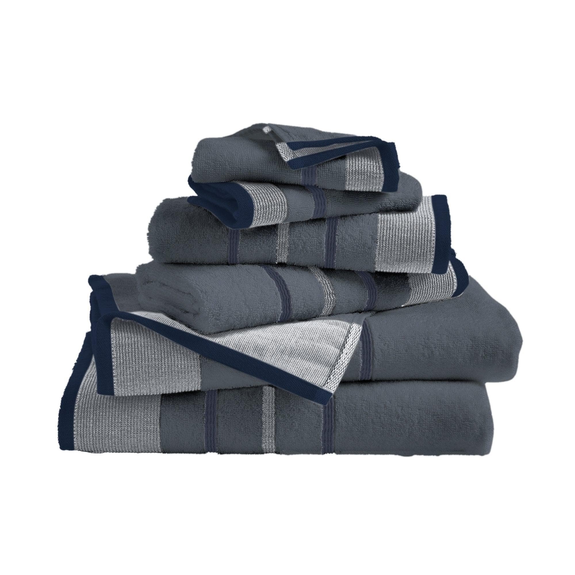 Decorative Cotton Stripe Bath Towel Set - Noelle Collection - Image 61