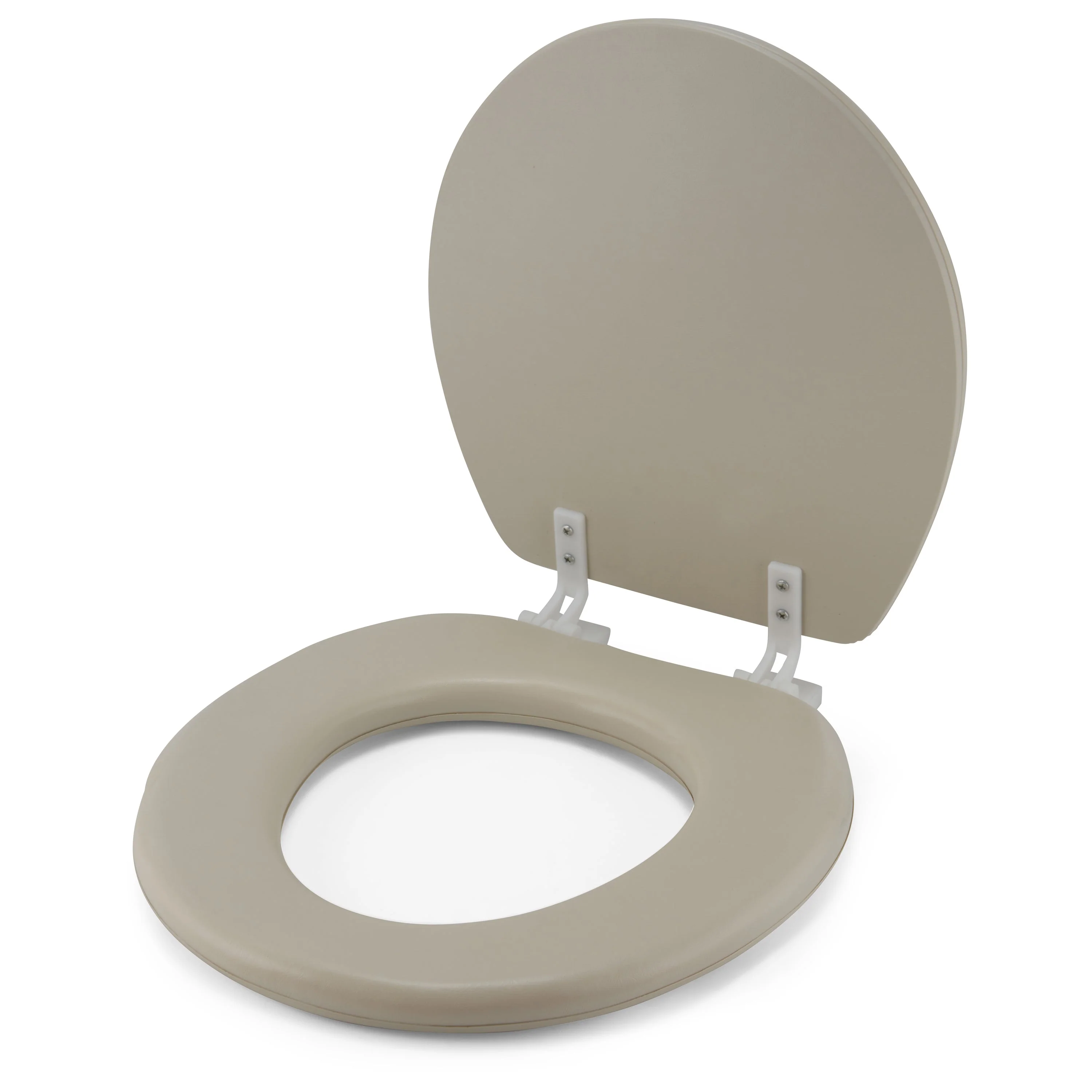 Embroidered Padded Soft Round Toilet Seat With Easy Clean & Change Hinge - Image 3