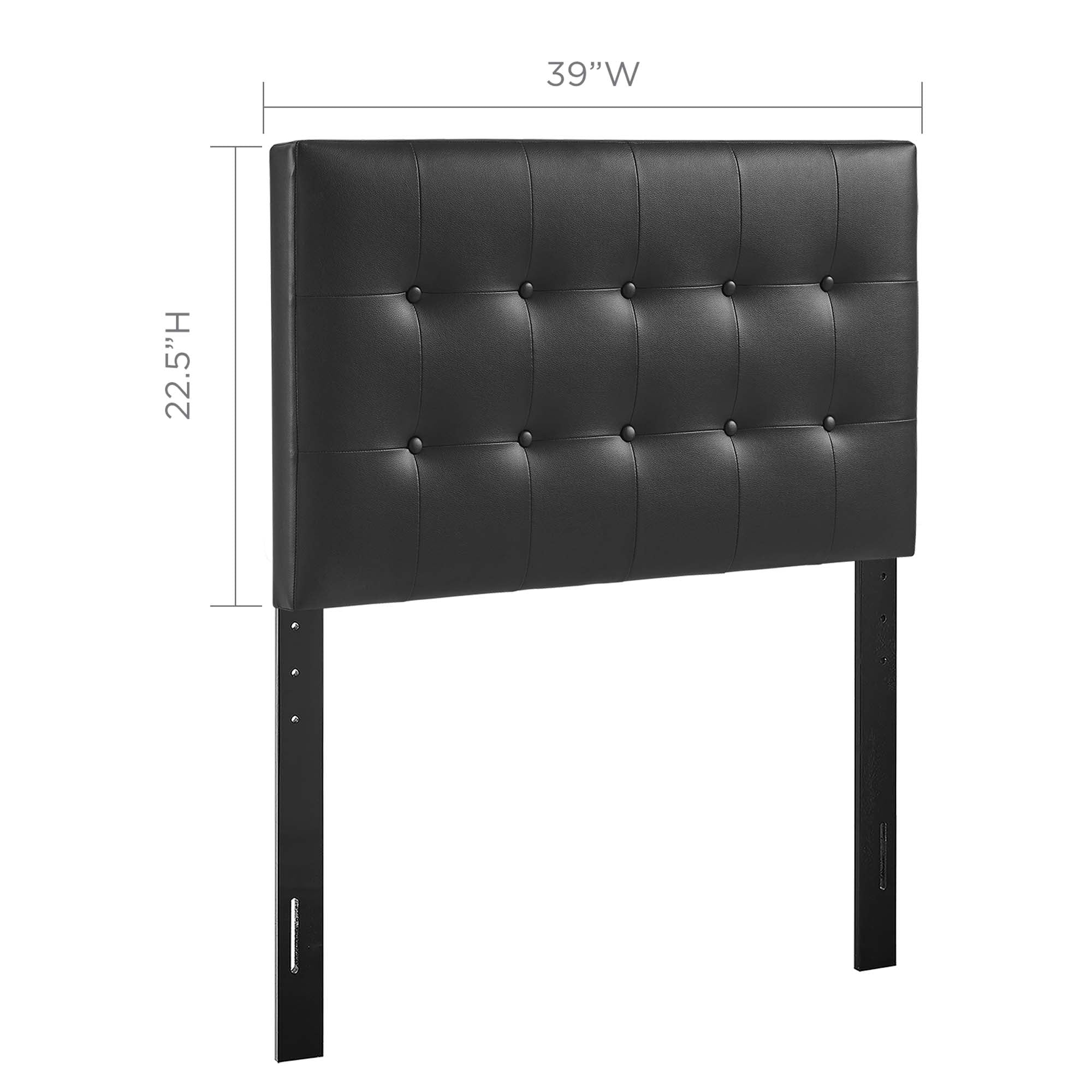 Emily Upholstered Vinyl Twin Headboard by Modway - Image 13