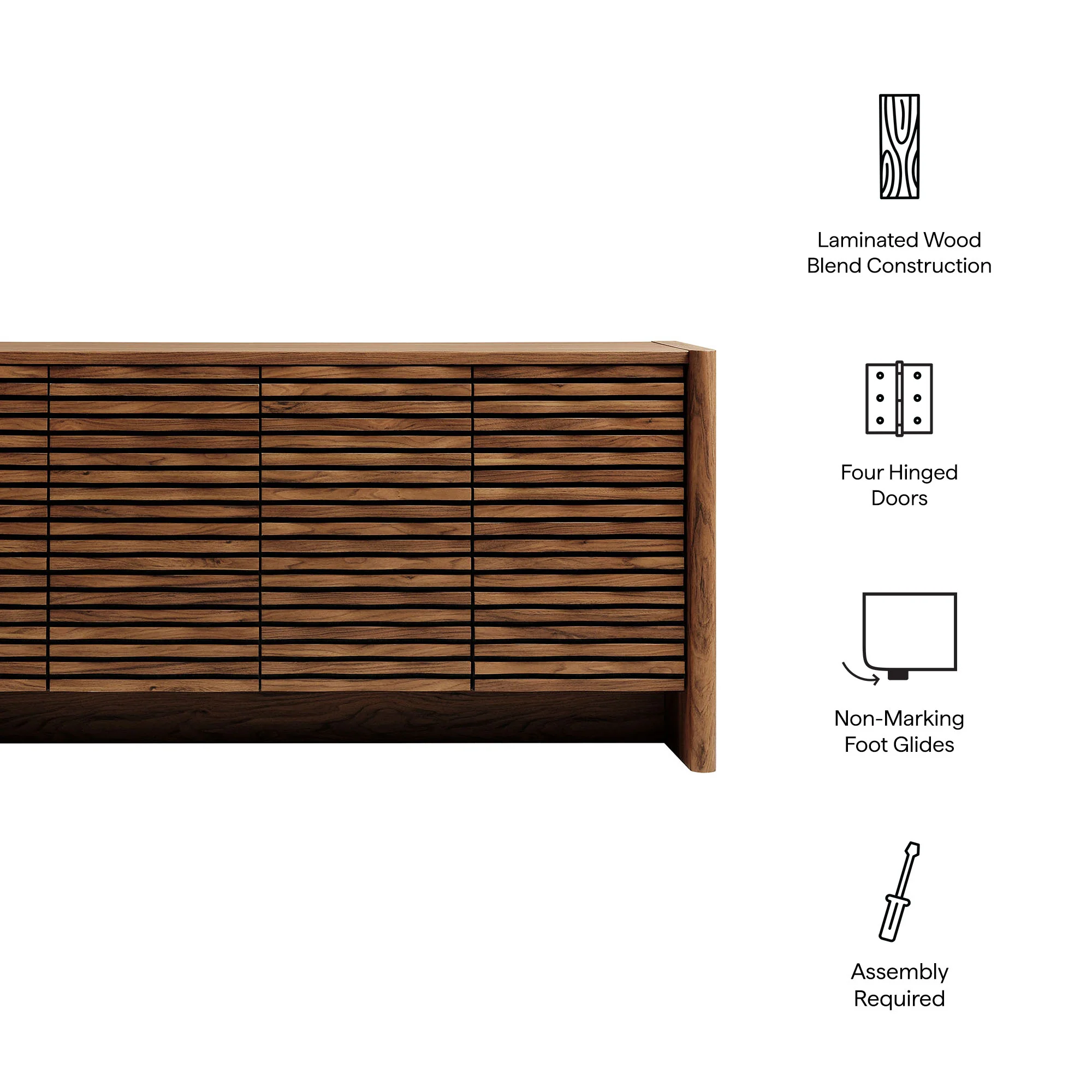 Emric Wave 66" 4-Door Sideboard by Modway - Image 3