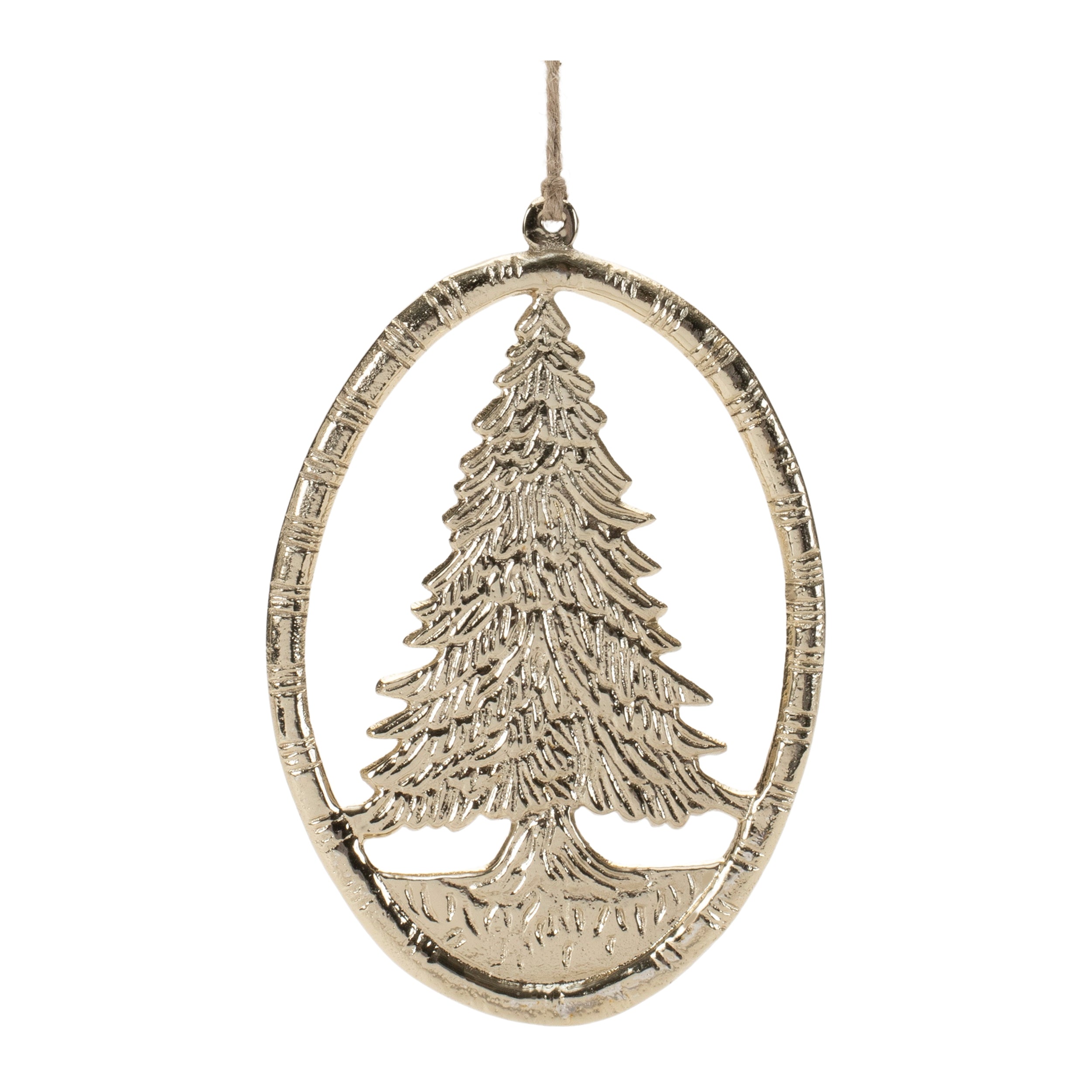 Etched Metal Pine Tree Ornament (Set of 12) - Image 3