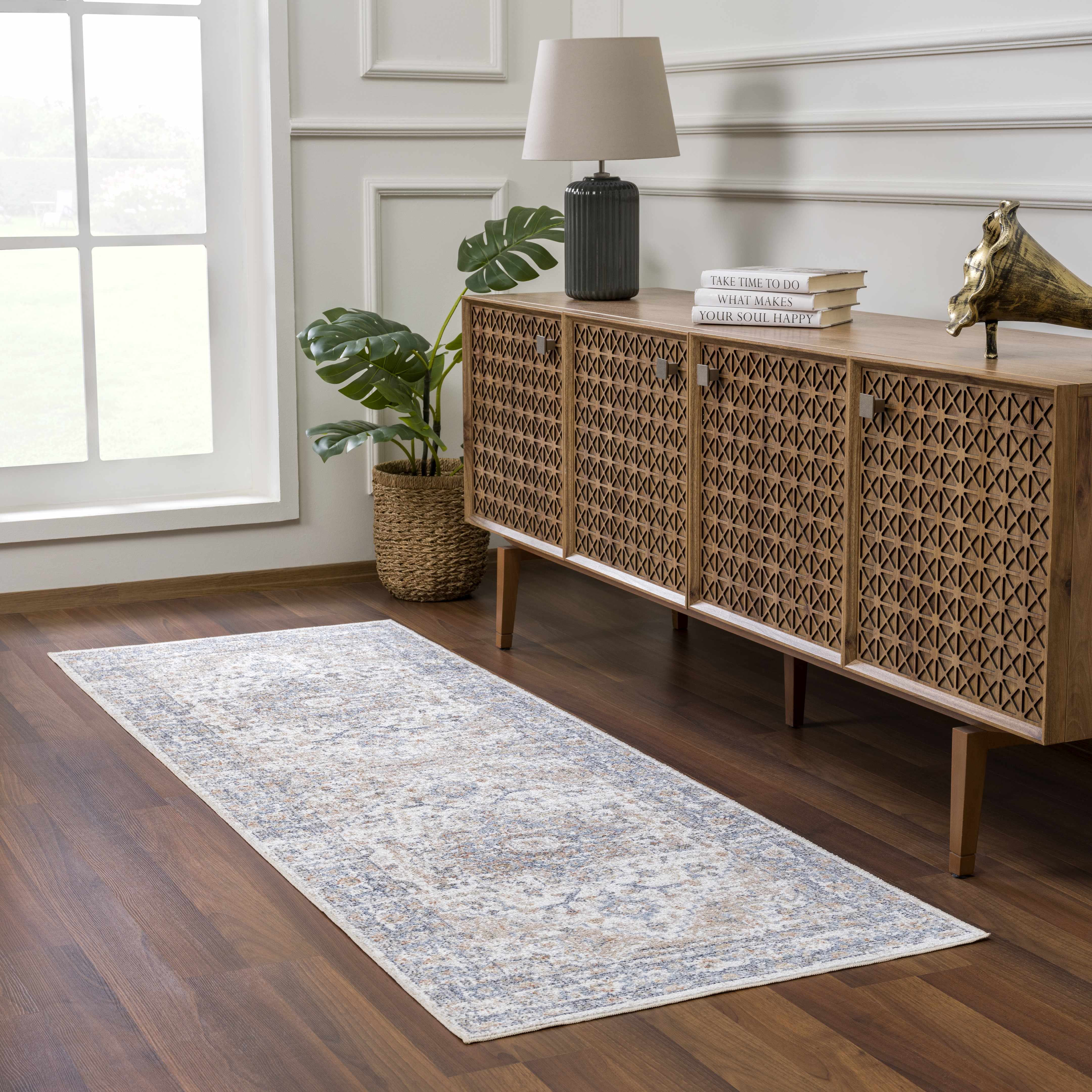 Ezri Flat Pile Washable Rug - Image 9
