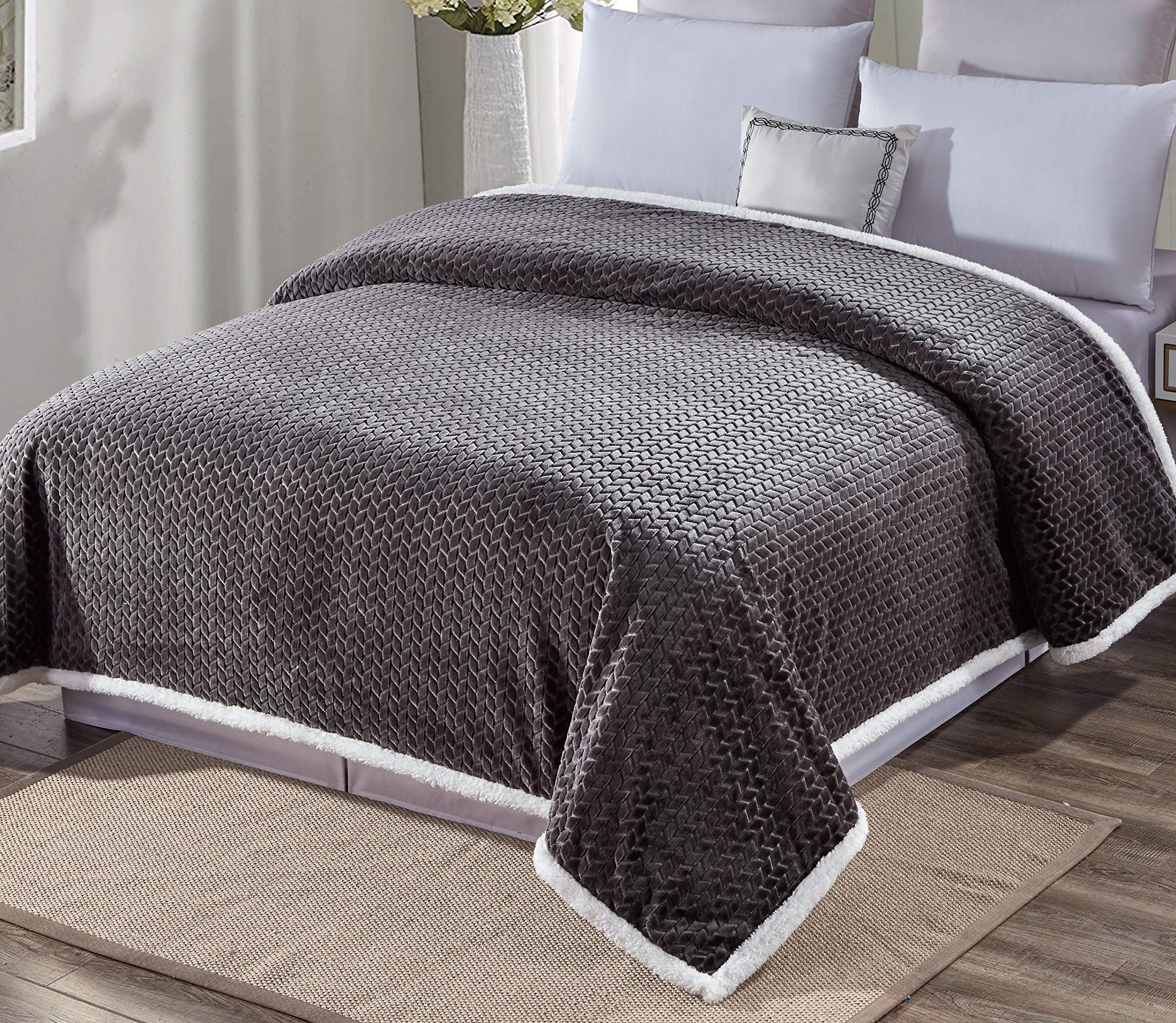 Faith, Hope, Love Home Décor Home Essentials Braided Sherpa Blanket - Image 7