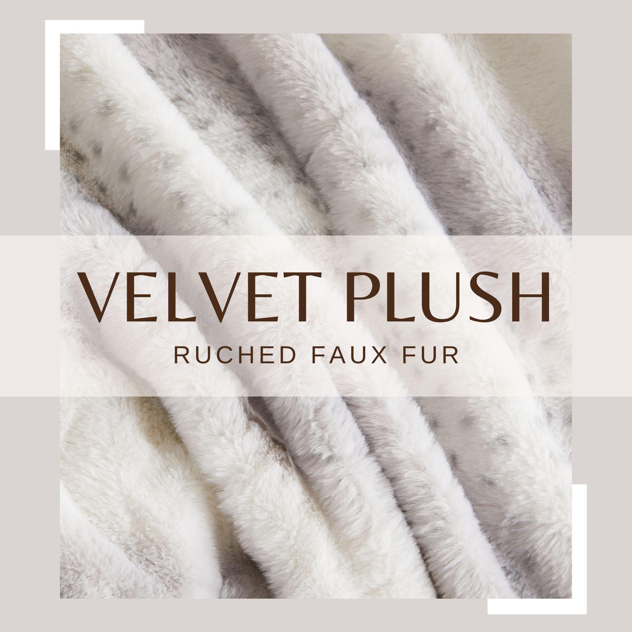 Faux Fur Printed Throw Blanket - Aaliyah Collection - Image 10