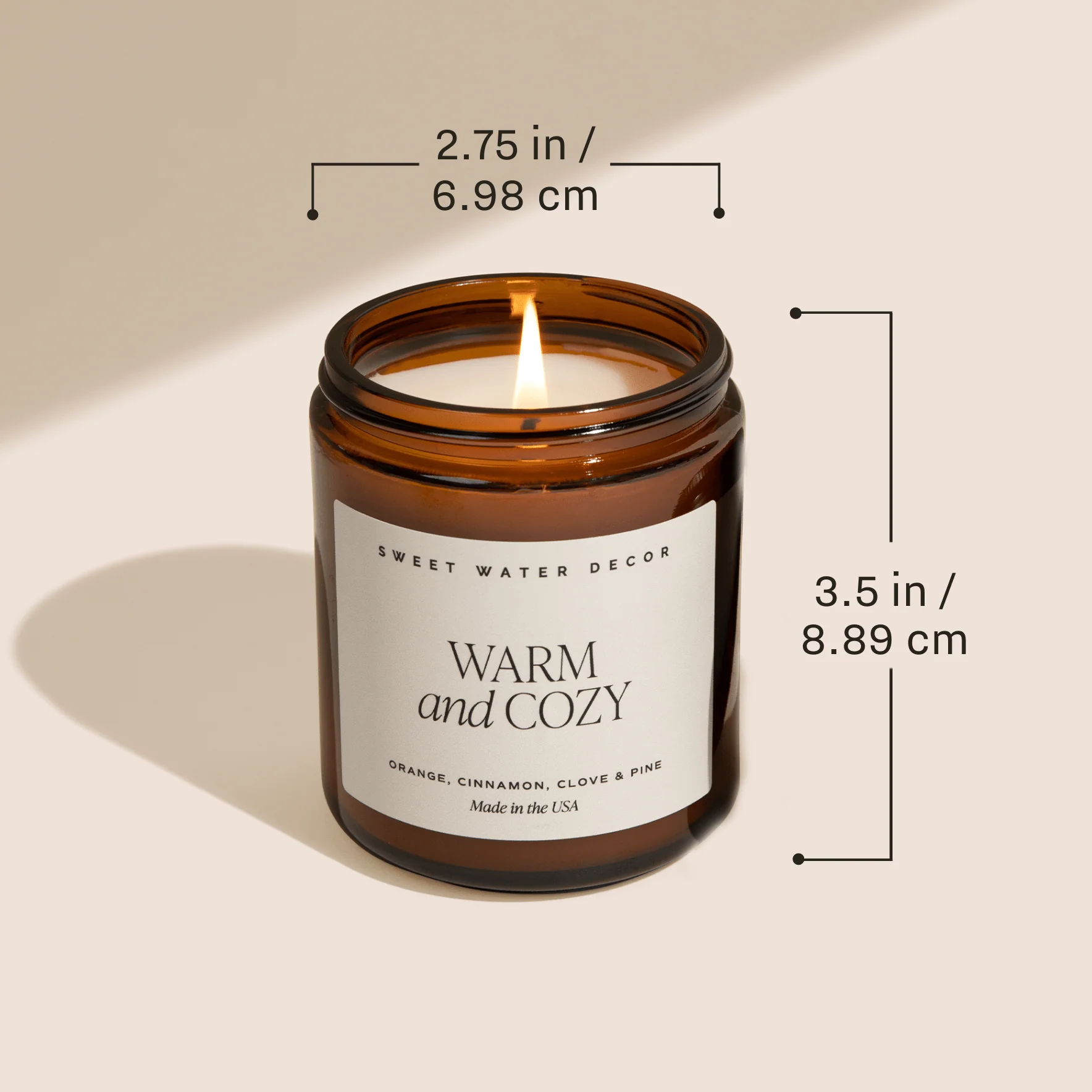 Fresh Coffee Soy Candle - Amber Jar - 9 oz - Image 6