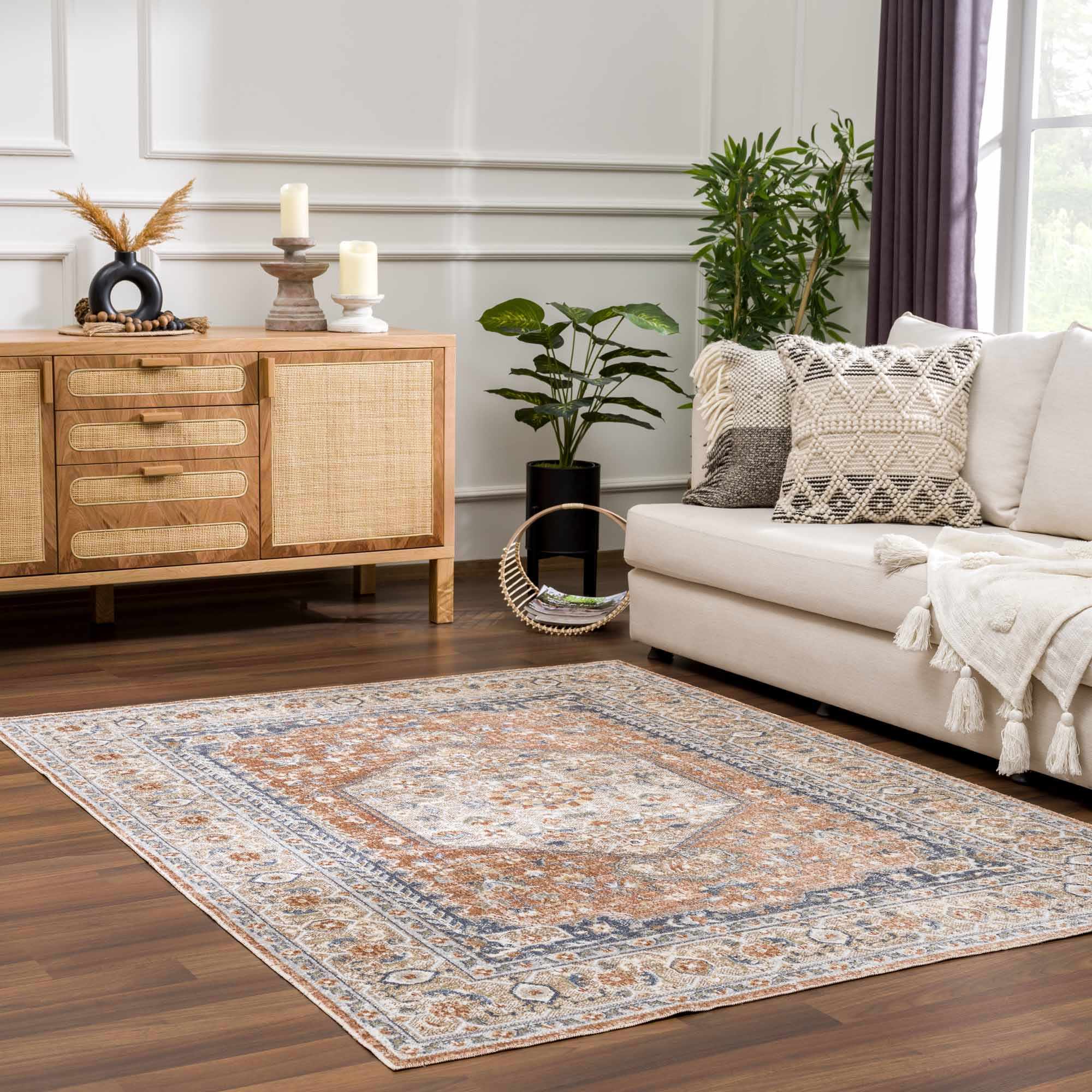 Gael Rust Boutique Washable Rug - Image 14