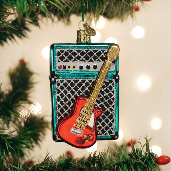 Guitar & Amp Ornament 3.75 x 2.25 x 1.5 by Old World Christmas