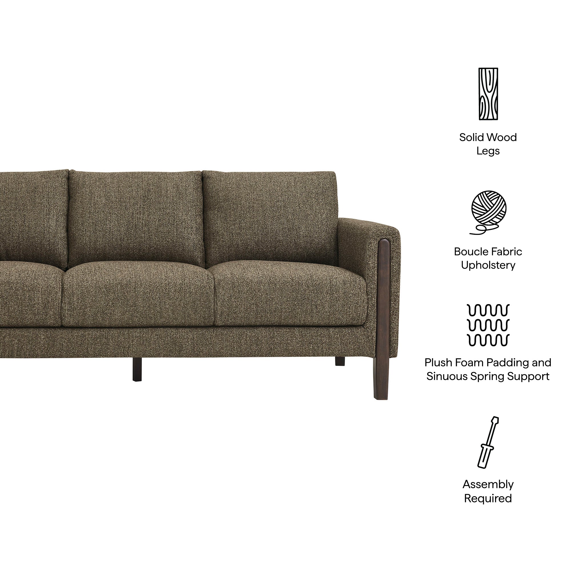 Hawken Boucle Fabric Sofa by Modway - Image 3