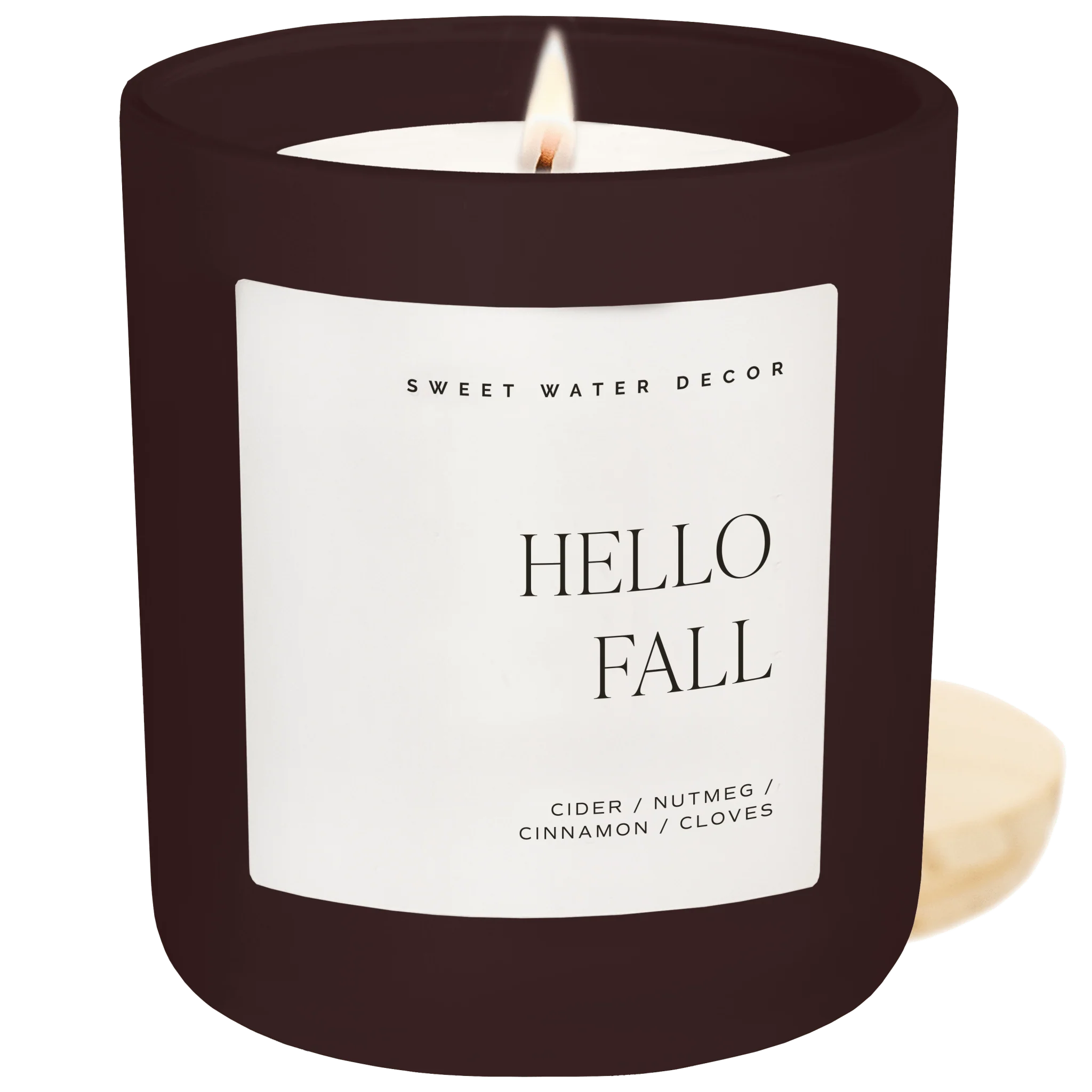 Hello Fall Soy Candle - Brown Matte Jar - 15 oz