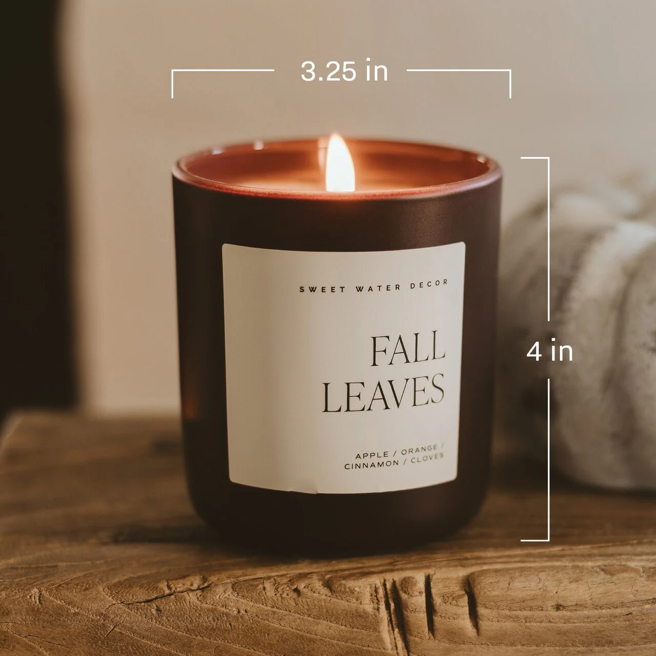 Hello Fall Soy Candle - Brown Matte Jar - 15 oz - Image 5
