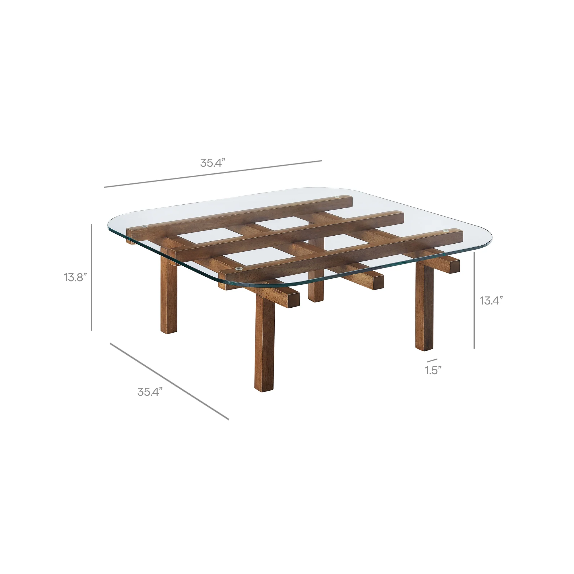 Isby 35 Inch Tempered Glass Coffee Table by Modway - Image 12
