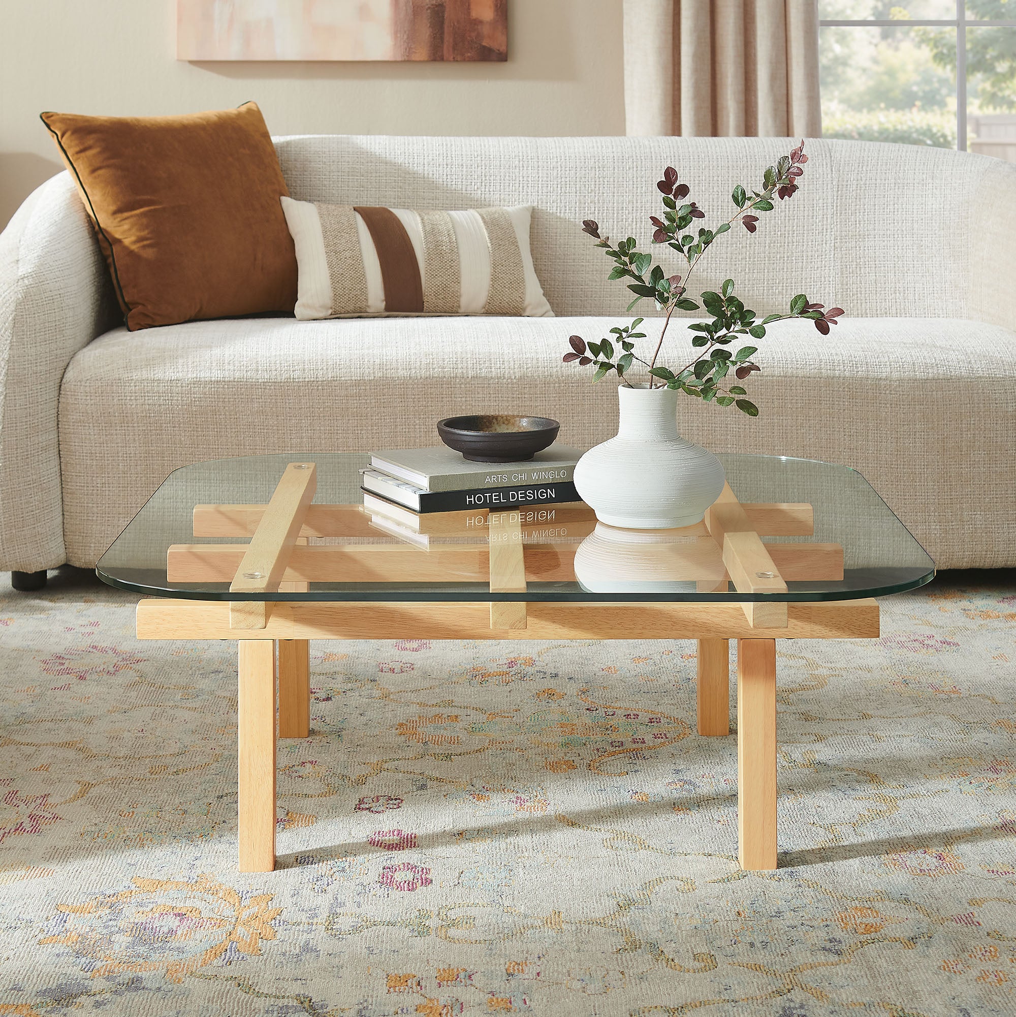 Isby 35 Inch Tempered Glass Coffee Table by Modway - Image 7