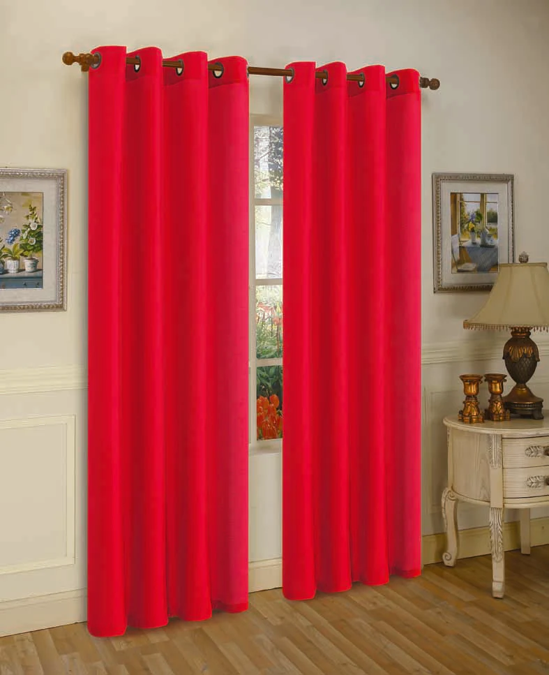 J&V TEXTILES 2 Panels Solid Grommet Faux Silk Window Curtain Drapes Treatment in 84" Length - Image 17