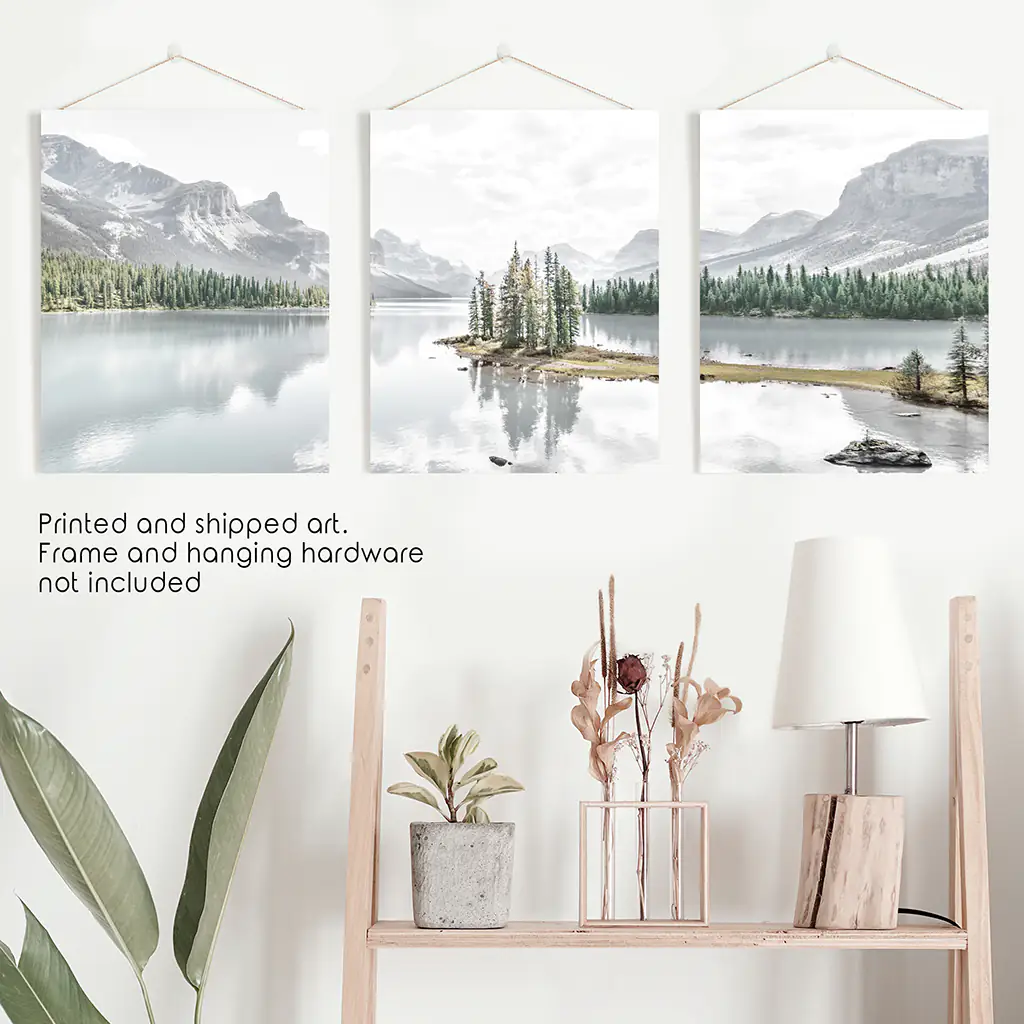 Jasper National Park Mountain Lake Triptych. Canada Nature - Image 10