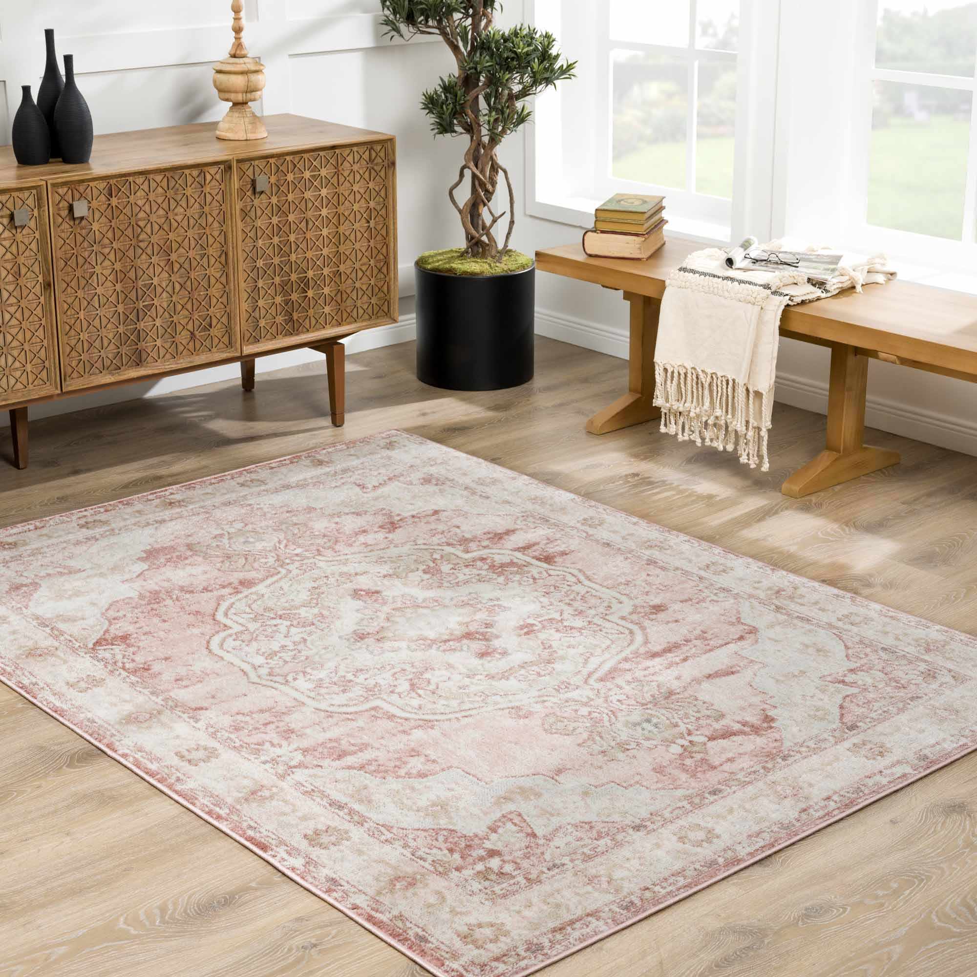 Kandos Blush & Light Pink Traditional Area Rug - Image 14