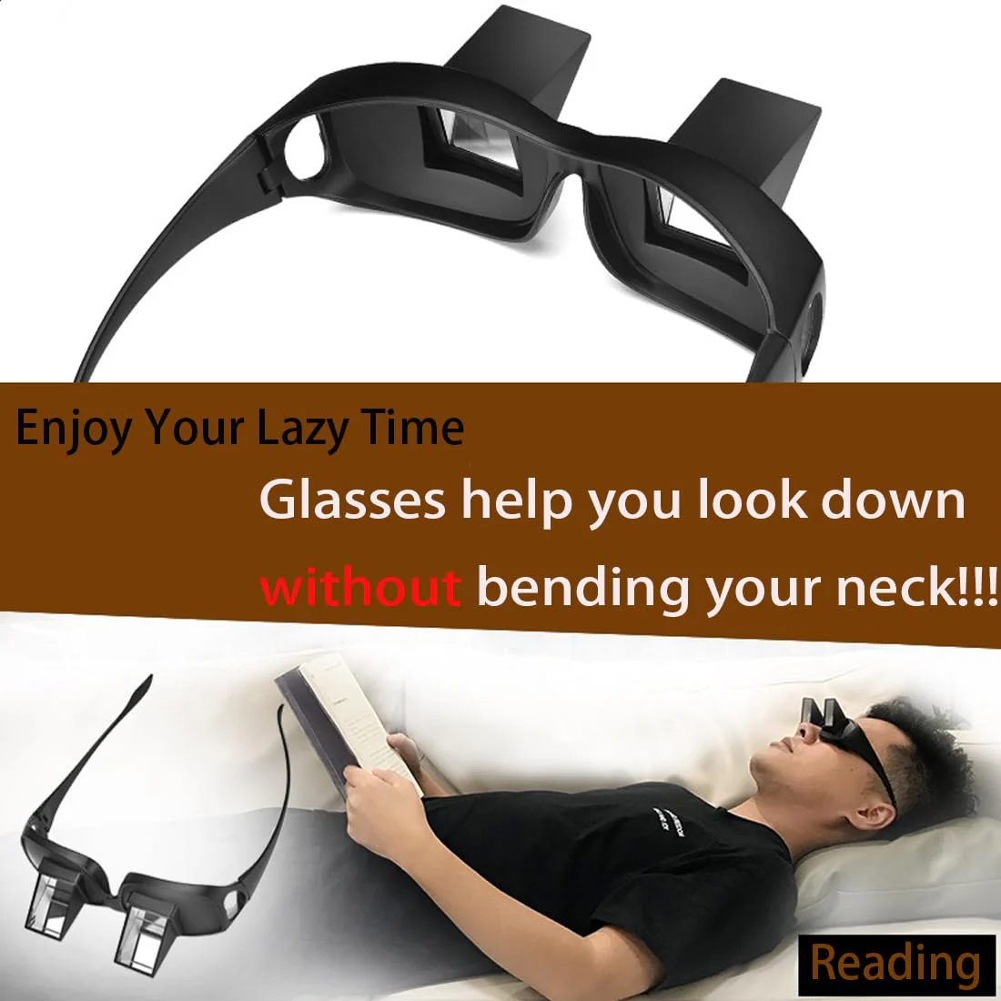 Lazy Reader Glasses - Myopia Relief for Bed Reading & TV Viewing - Image 3