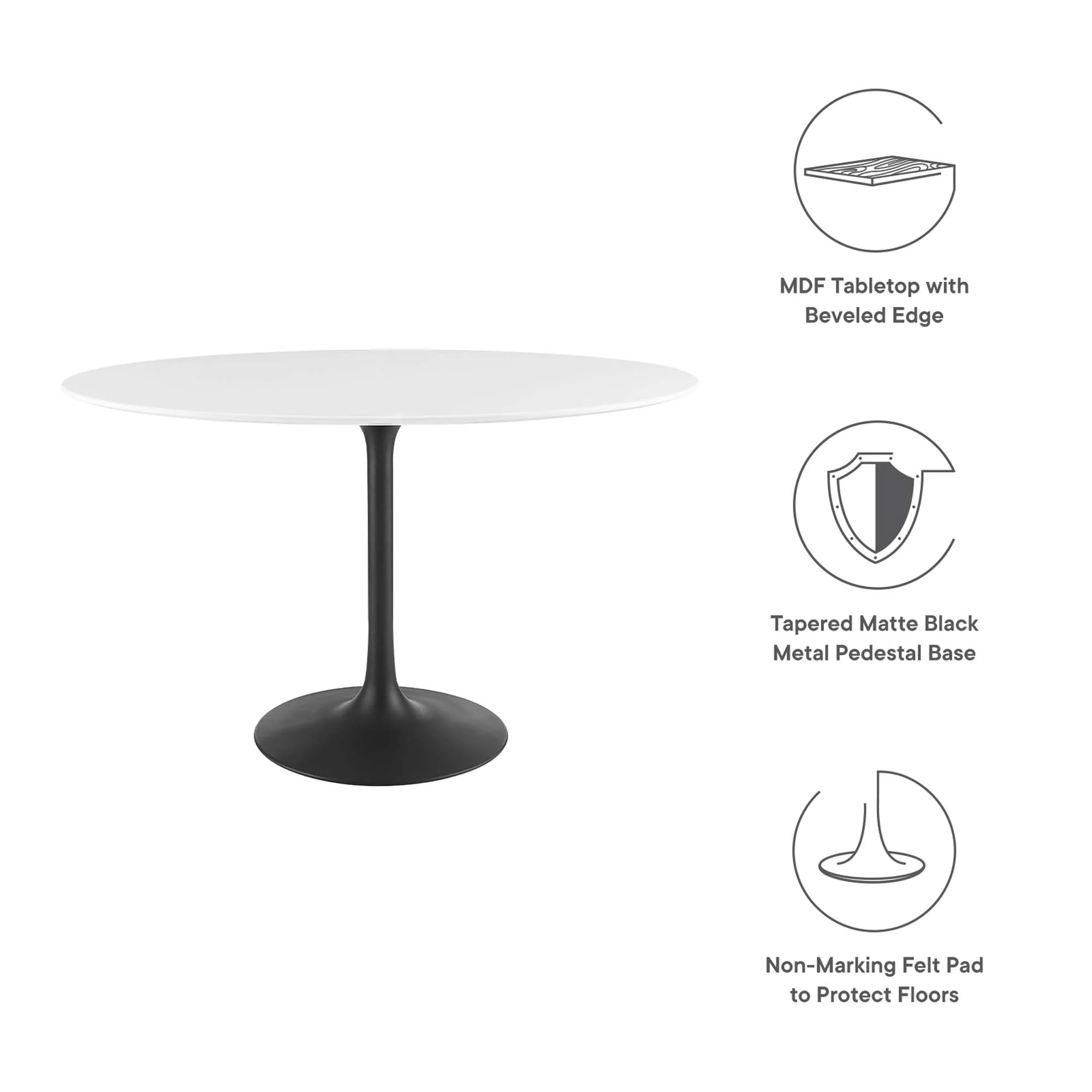 Lippa 48" Oval Wood Dining Table by Modway - Image 2