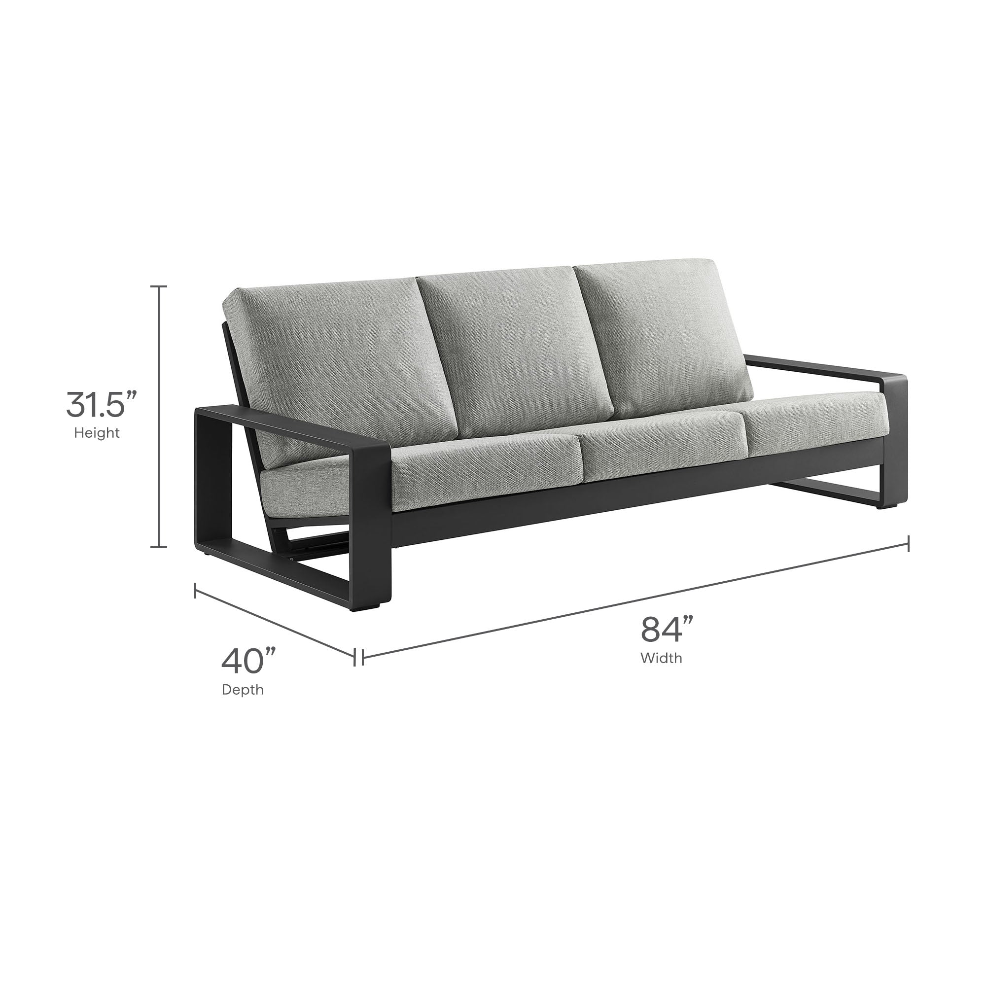 Lirienne Outdoor Patio Aluminum Sofa by Modway - Image 16