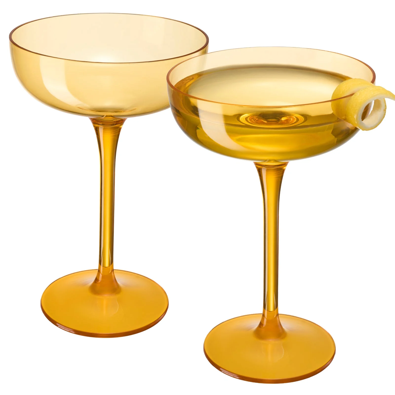 Madrid Acrylic Champagne Coupe Cocktail Glassware, Set of 2 - Image 6