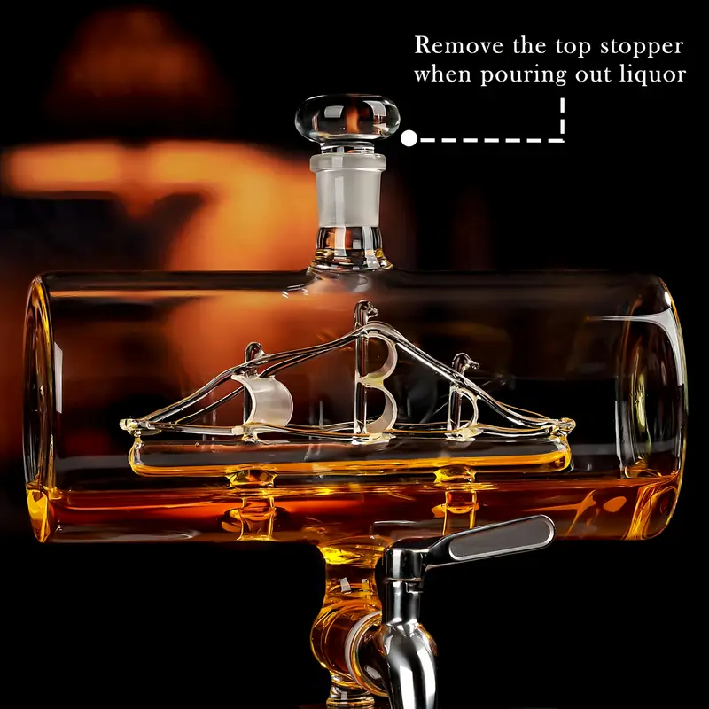 Maritime Sailboat Whiskey Decanter Set - Image 4