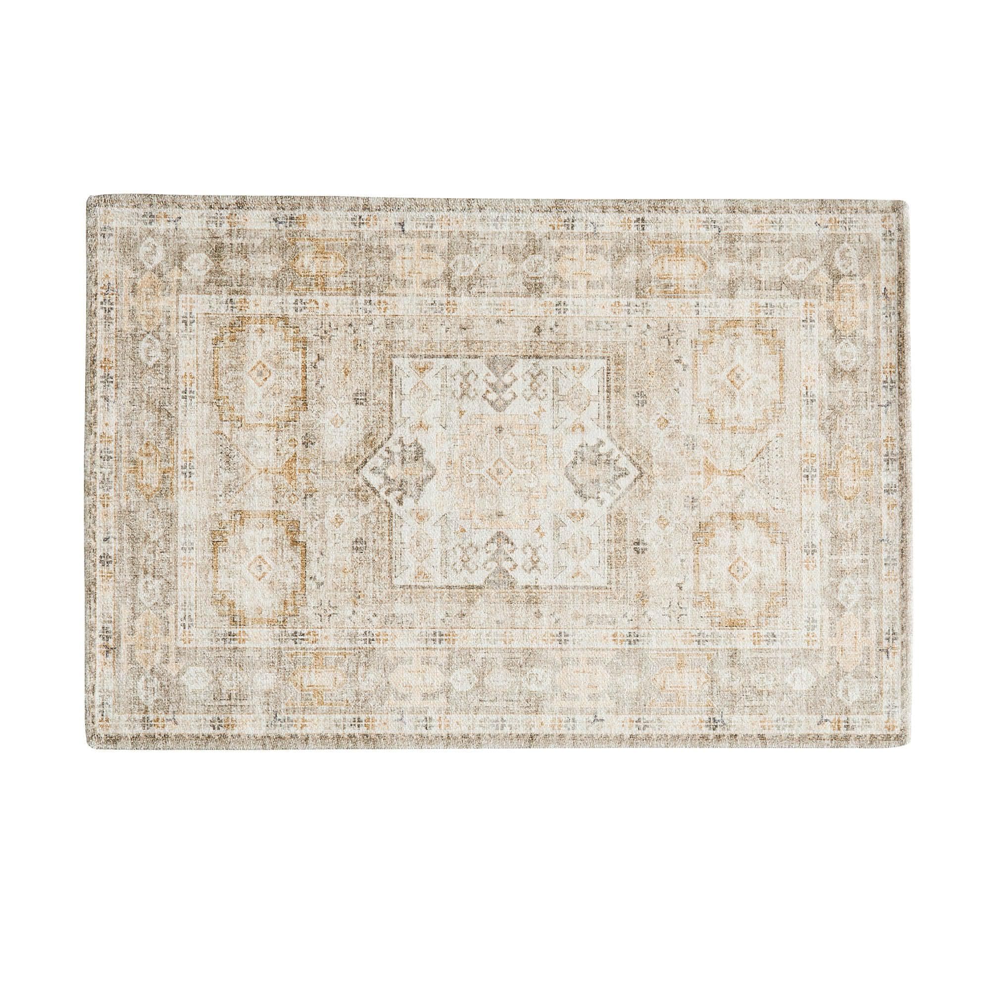 Medallion Machine Washable Accent Area Rug 5 x 7 - Nava Collection - Image 7