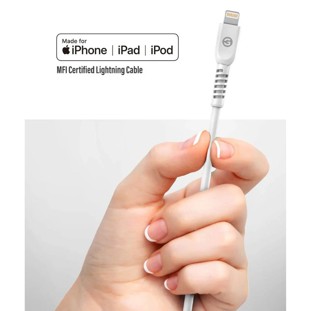 MFi Apple Certified USB C to Lightning Charger 5 ft White - Image 3
