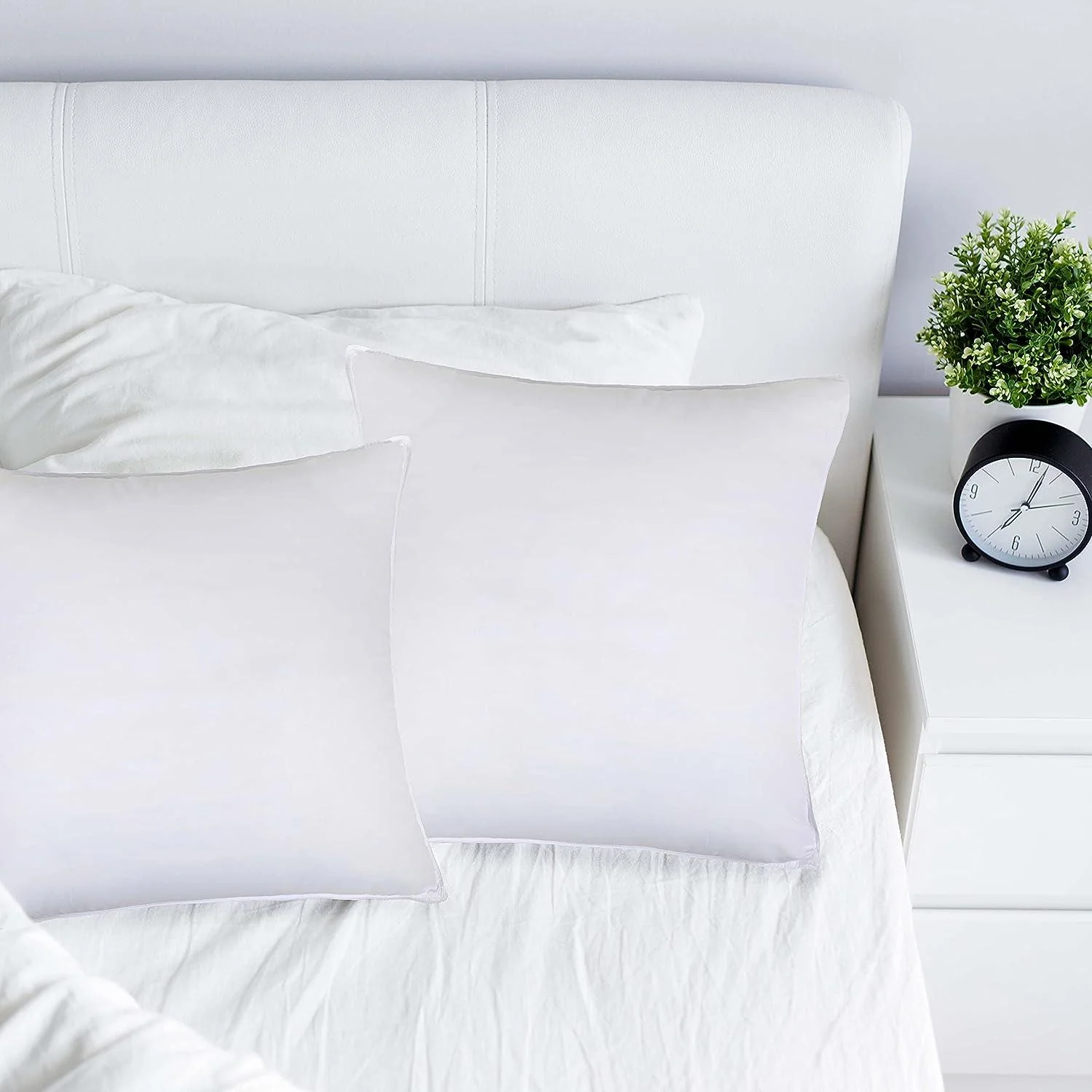 Medium Density Down Alternative Solid Euro Pillows, Set of 2 and 4 - Image 2
