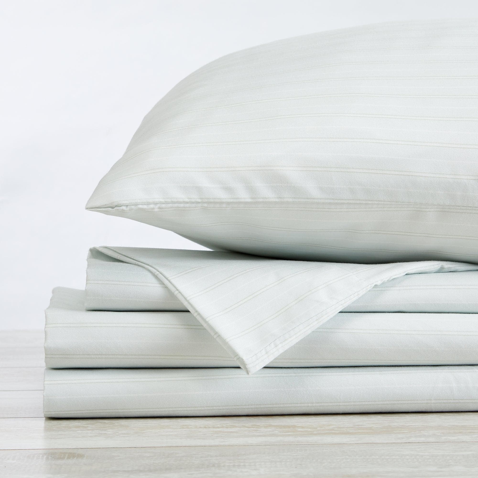 Microfiber Stripe Sheet Set - Adeline Collection - Image 26