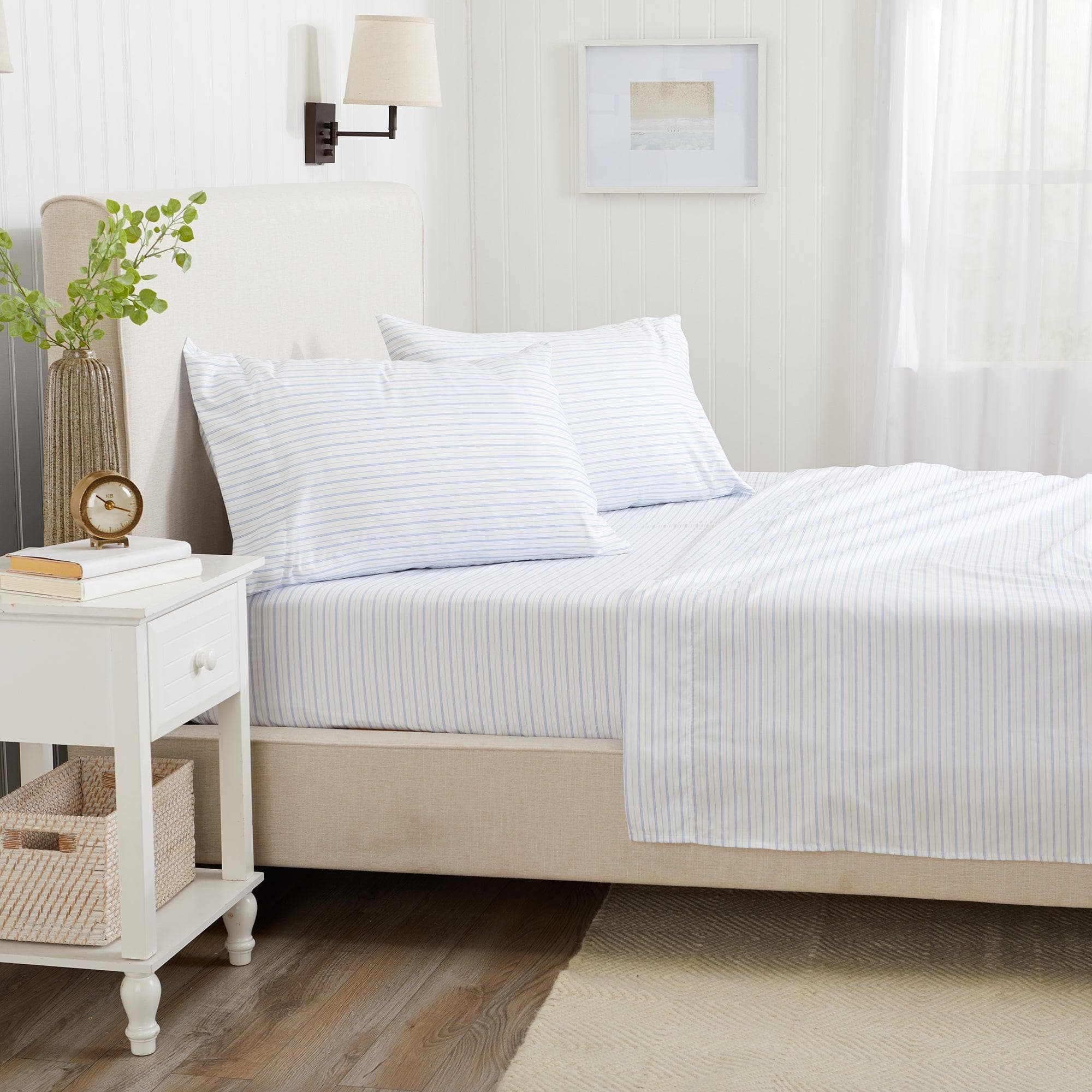 Microfiber Stripe Sheet Set - Adeline Collection - Image 3