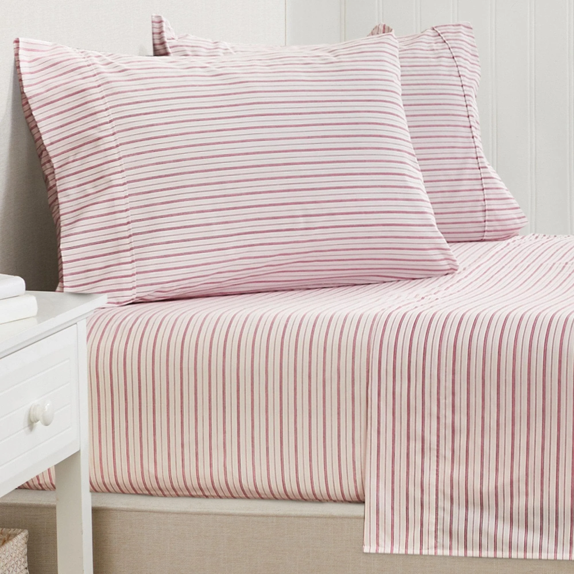 Microfiber Stripe Sheet Set - Adeline Collection - Image 31