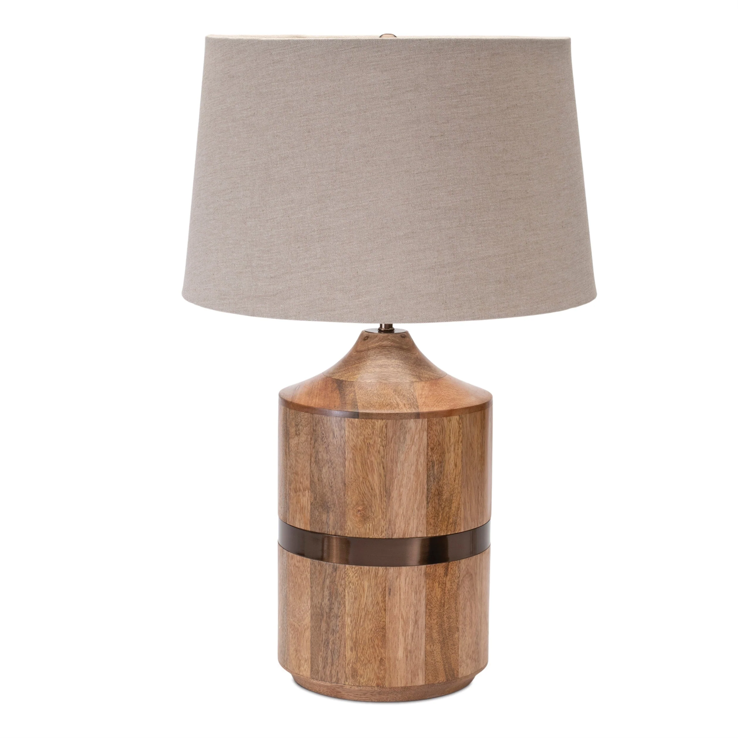 Natural Wood Table Lamp 22.5"H - Image 2