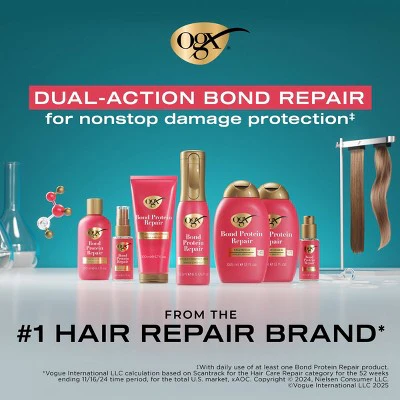 OGX Repair & Protect Bond Protein Repair 450°F Heat Protectant Spray 6.5 fl oz - Image 5