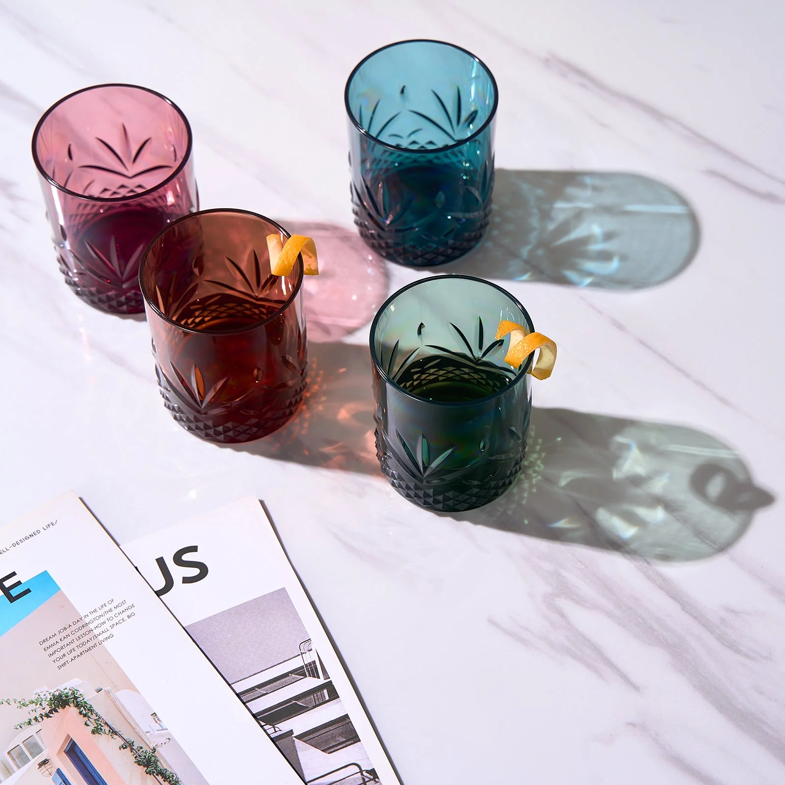 Onix Acrylic Crystal Lowball Glassware, Set of 4 - Image 4
