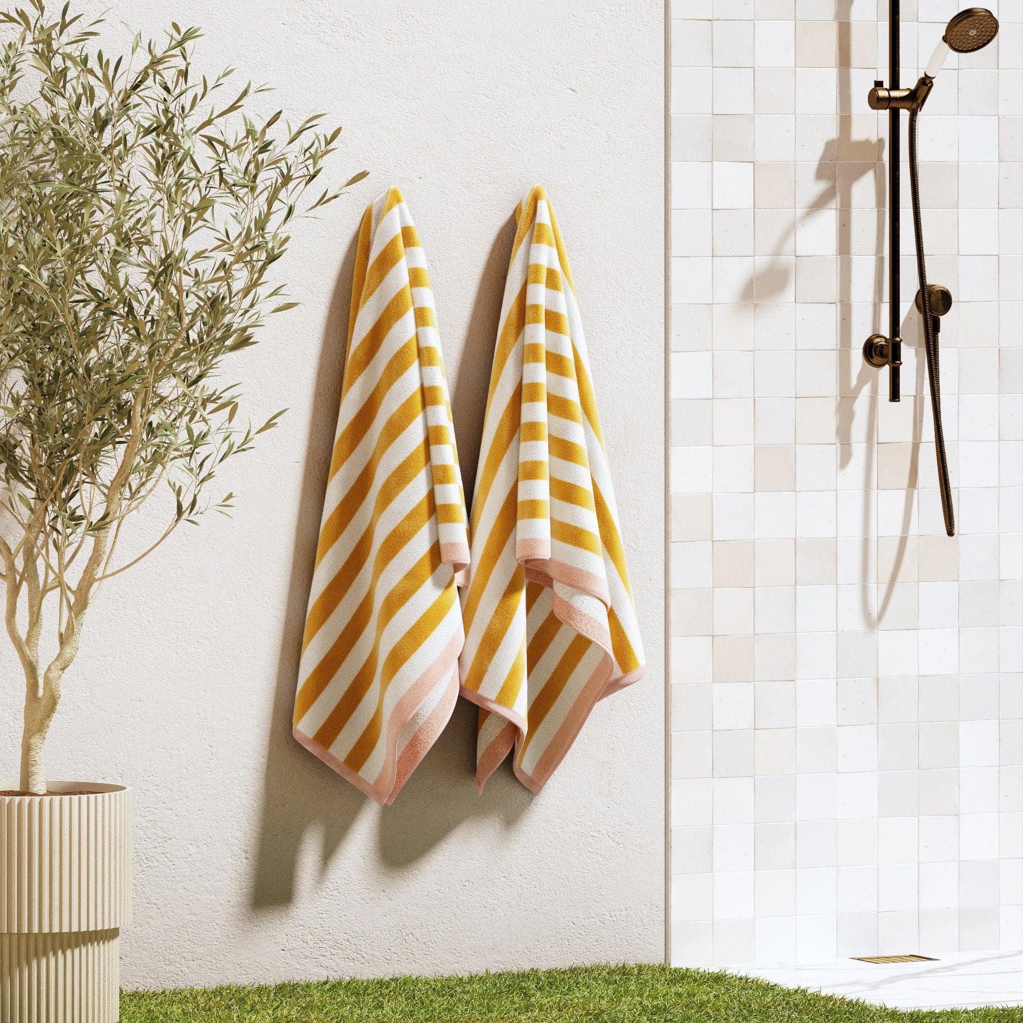 Oversized Striped Border Cabana Beach Towels - Santa Cruz - Image 15