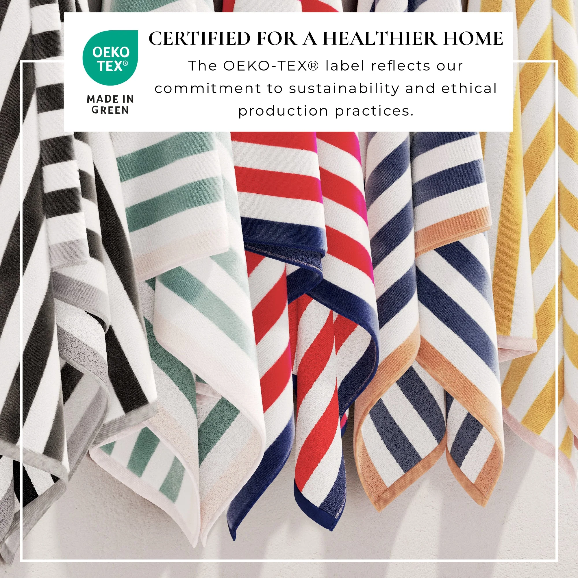 Oversized Striped Border Cabana Beach Towels - Santa Cruz - Image 42