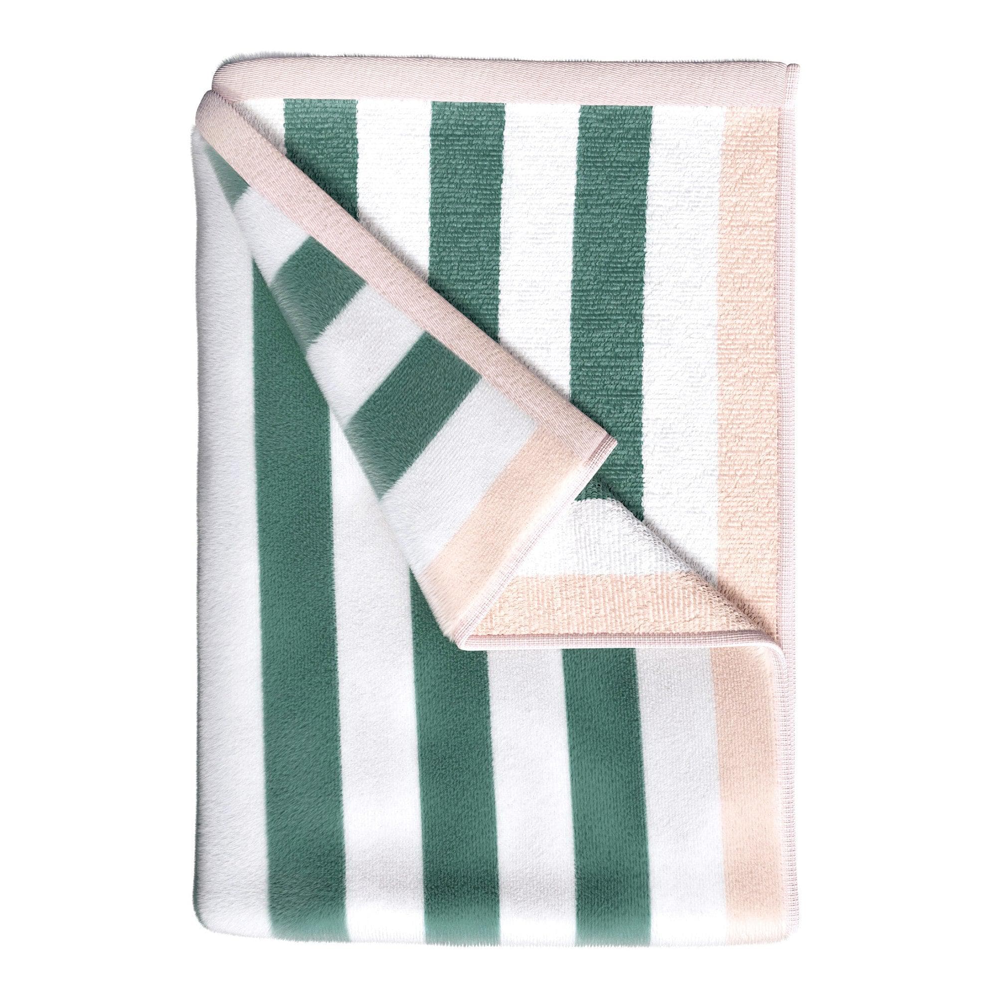 Oversized Striped Border Cabana Beach Towels - Santa Cruz - Image 43