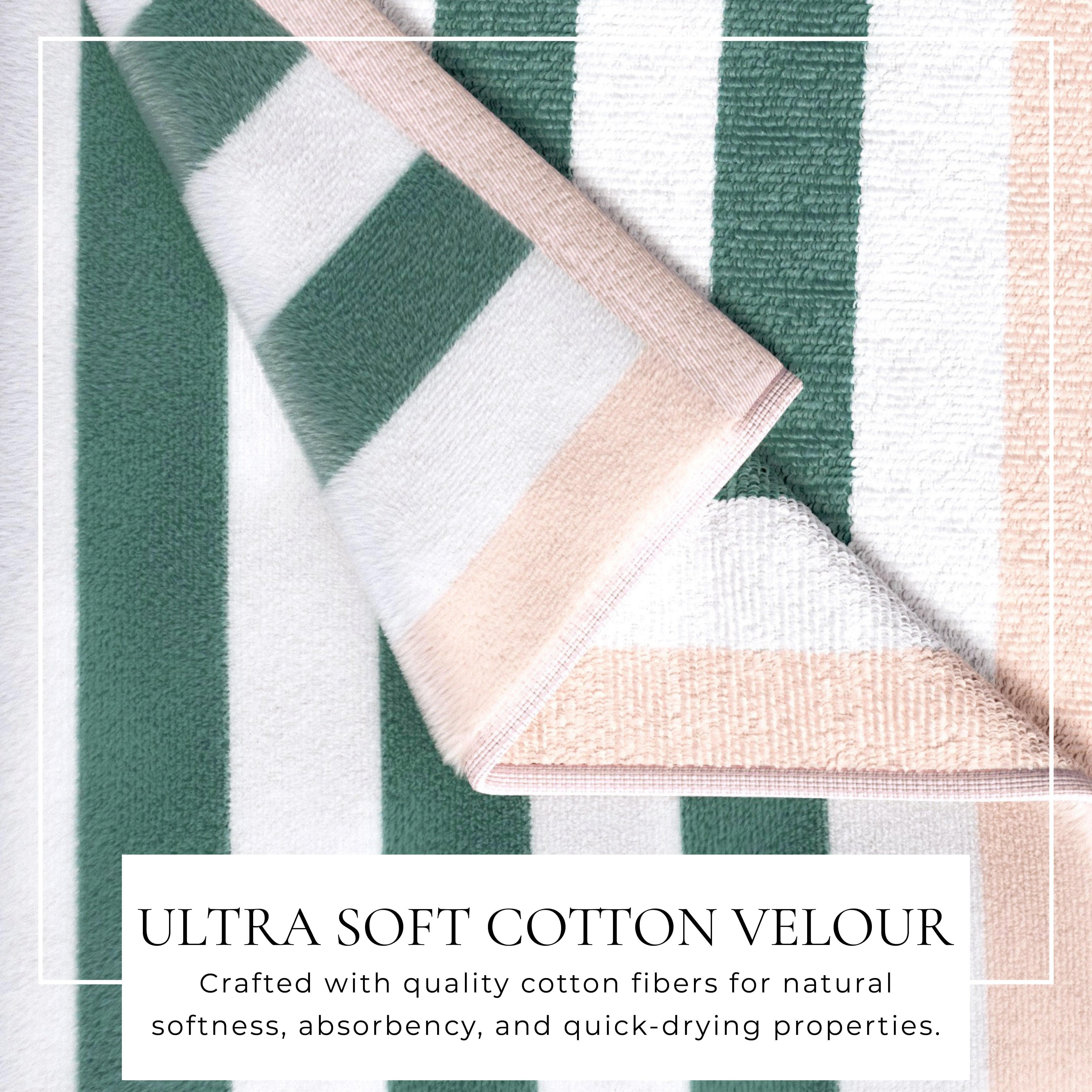 Oversized Striped Border Cabana Beach Towels - Santa Cruz - Image 44