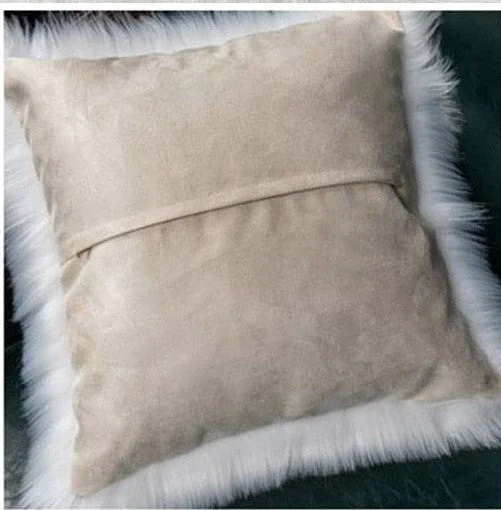 Pack of 1 Furry fur (front) Faux (back) pillow 3 sizes and colors options, Blue, fur, 18X18 – Fancy & Stacy - Image 12