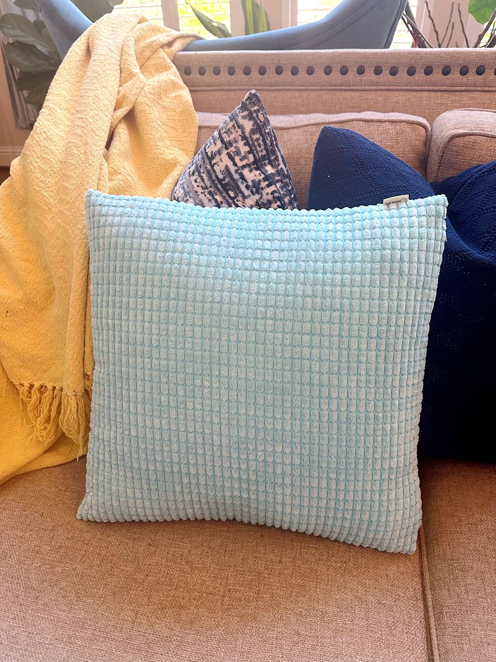 Pack of 1 Polyester Blend soft hand feeling Throw Pillow (With insert) size 18"x18" or 12"x20" - Image 2