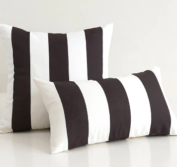 Pack of 1 Stripes/Waving Outdoor Waterproof Throw Pillow (With Insert ) size 12"x20" or 18"x18" - Image 4